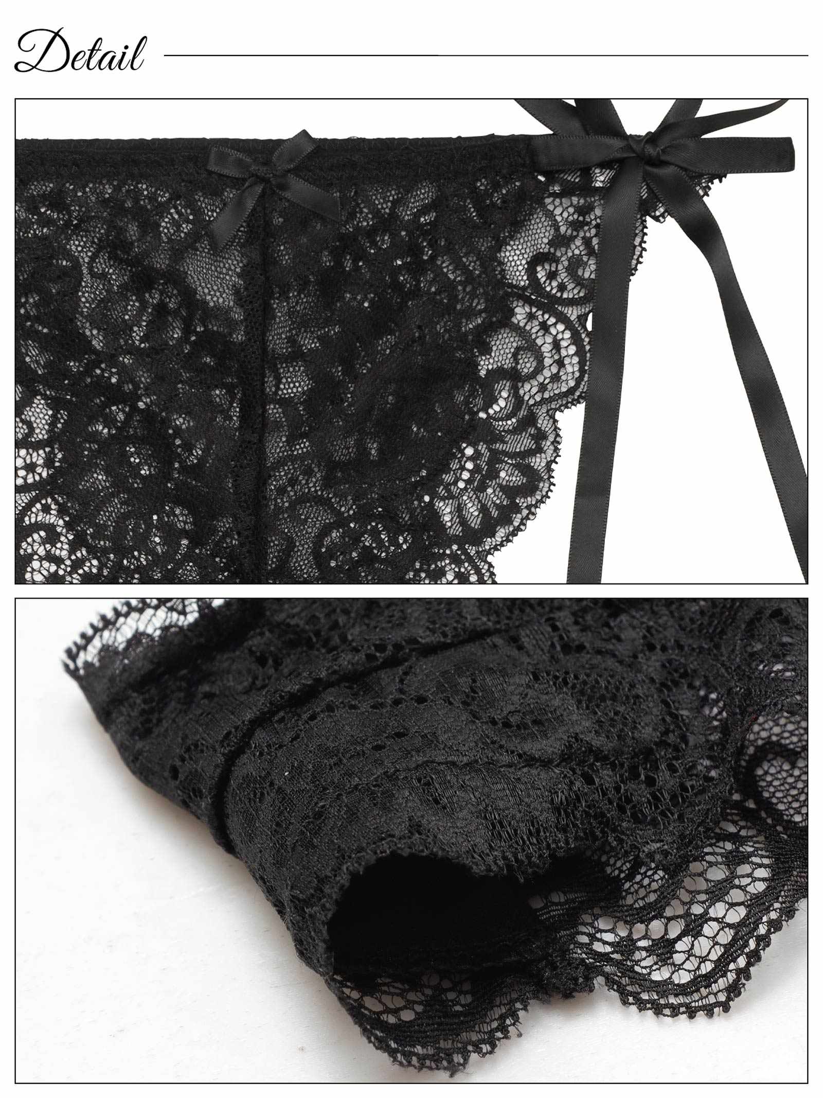 3/11新作!グラマラス総レースサイド紐フルバックショーツ単品