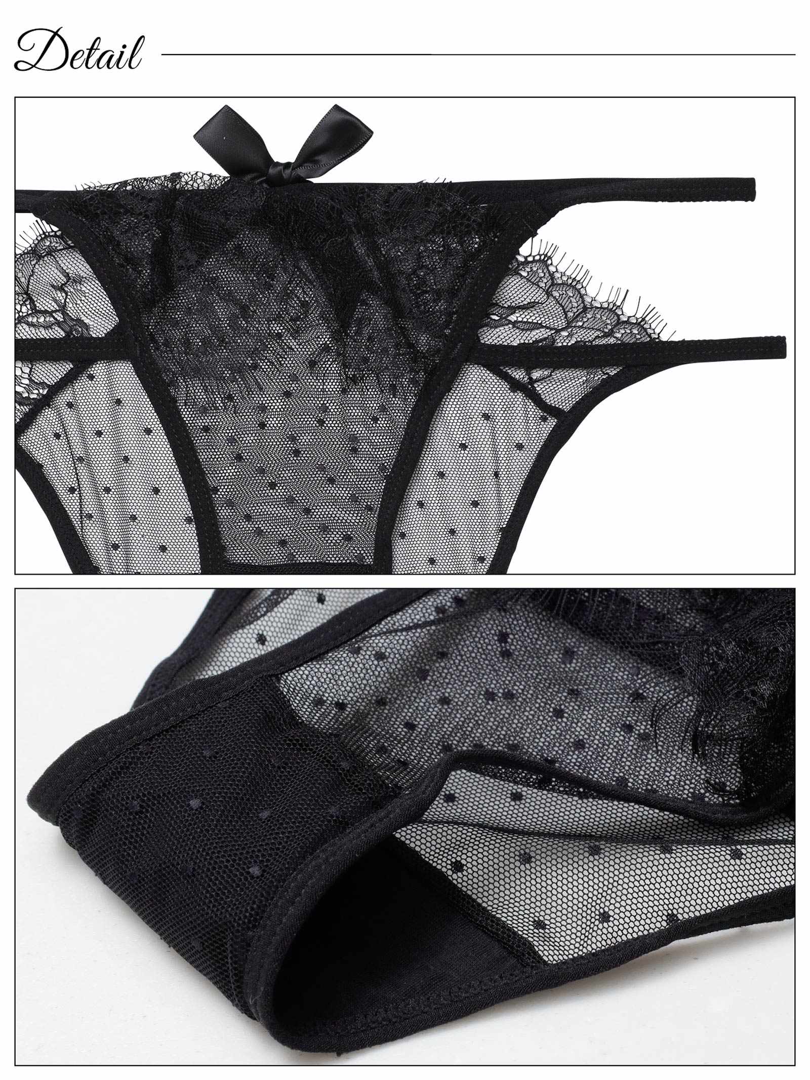 1/23新作!ダブルストリングドットバック透けフルバックショーツ単品