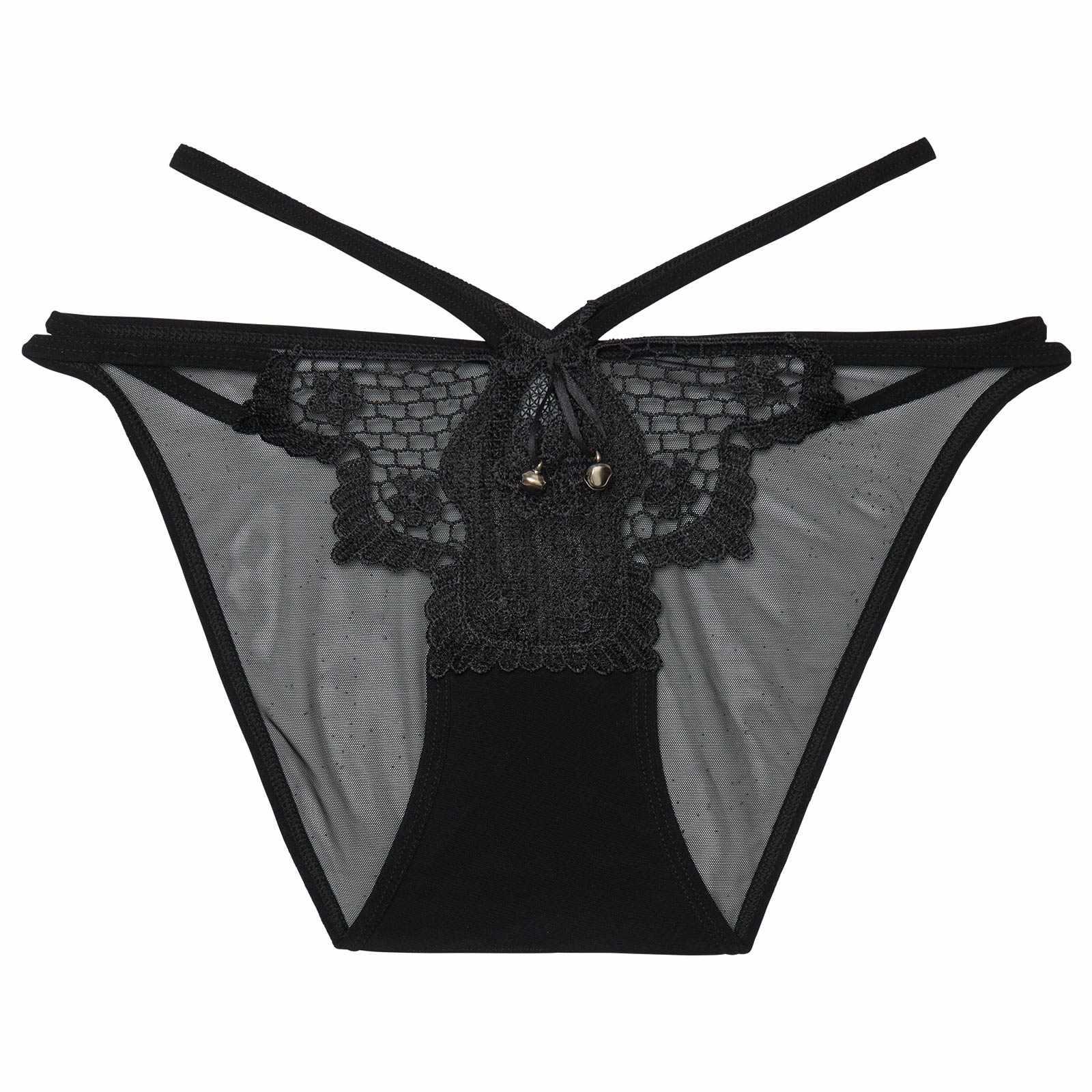 2/6新作!ダブルストリングヌーディレースバック透けフルバックショーツ単品