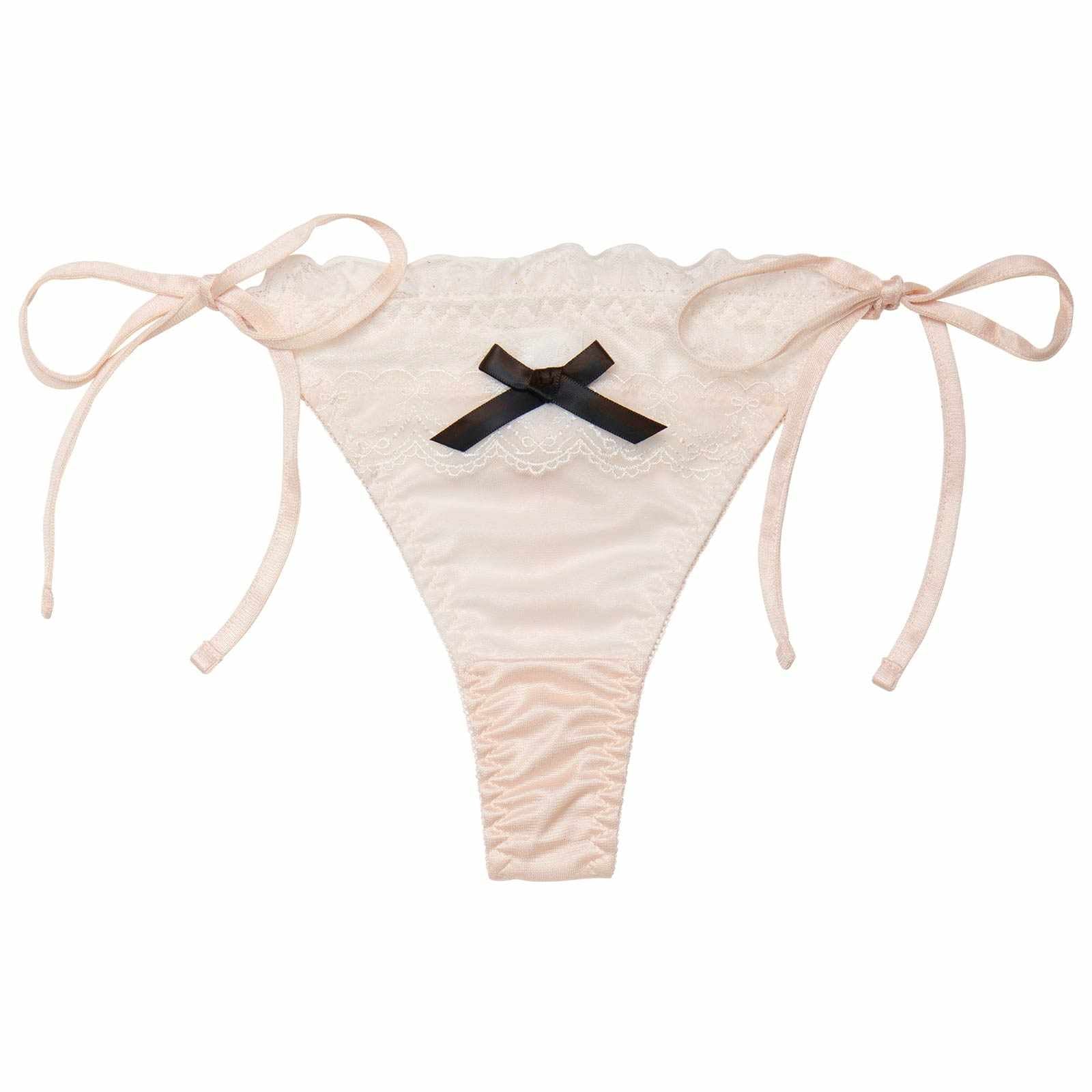 2/27新作!ドーリーリボンフリルサイド紐Tバックショーツ単品[おそろいショーツ]
