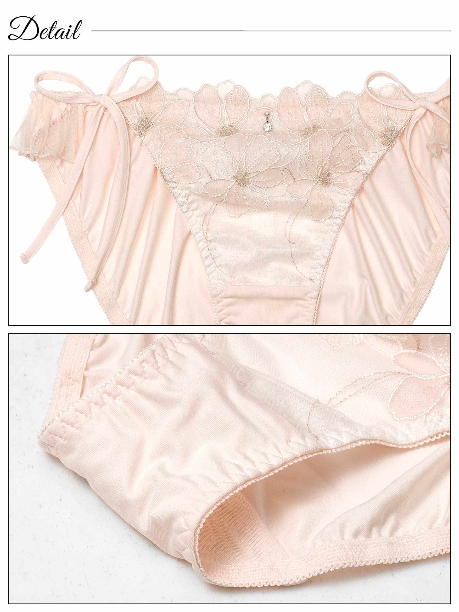 10/15新作!ユーフォリアフラワープリーツサイド紐フルバックショーツ単品[おそろいショーツ]