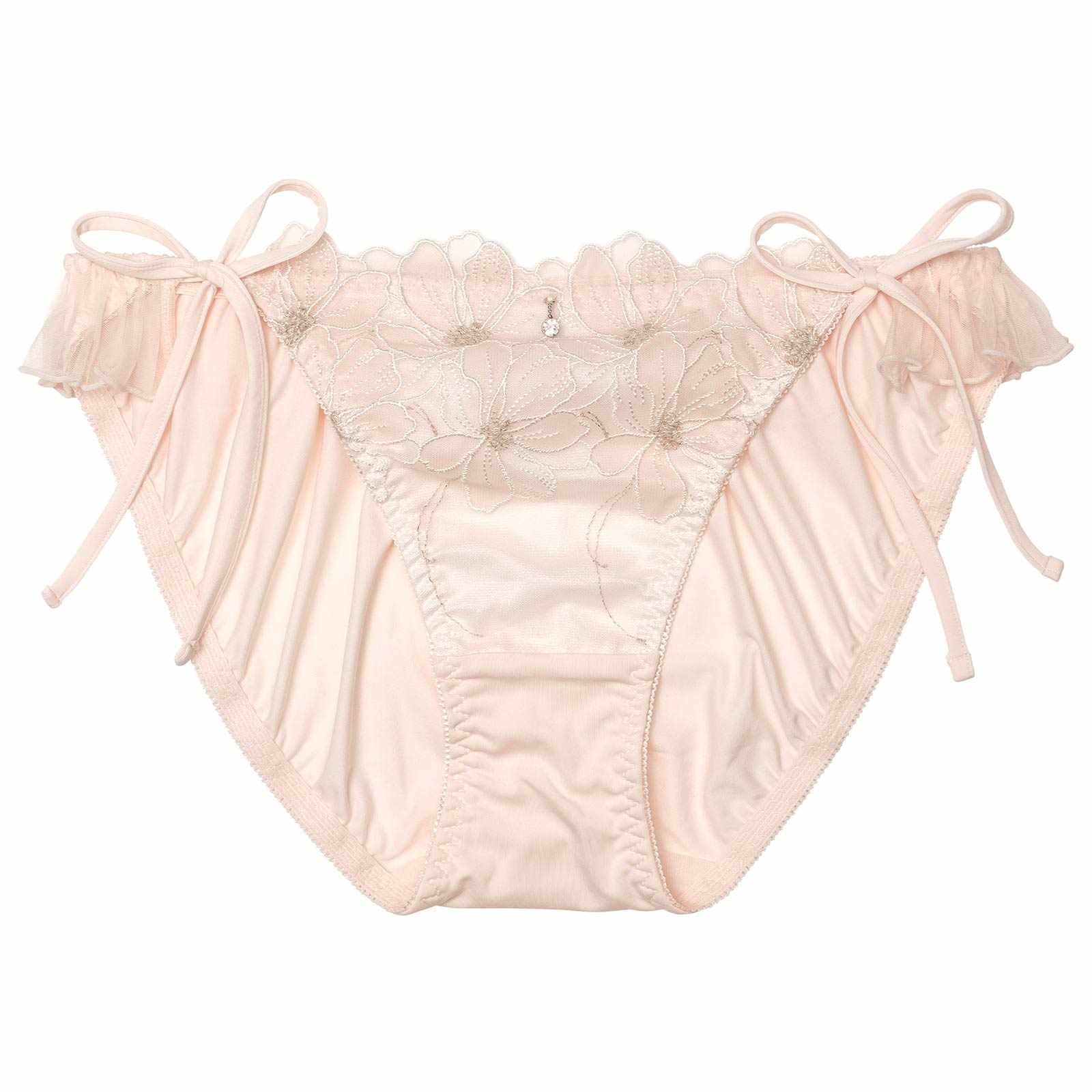 ユーフォリアフラワープリーツサイド紐フルバックショーツ単品[おそろいショーツ]