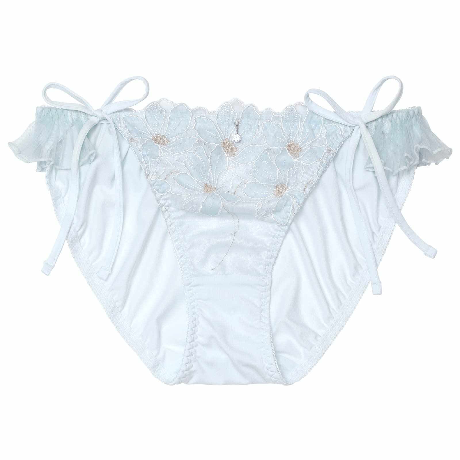 ユーフォリアフラワープリーツサイド紐フルバックショーツ単品[おそろいショーツ]