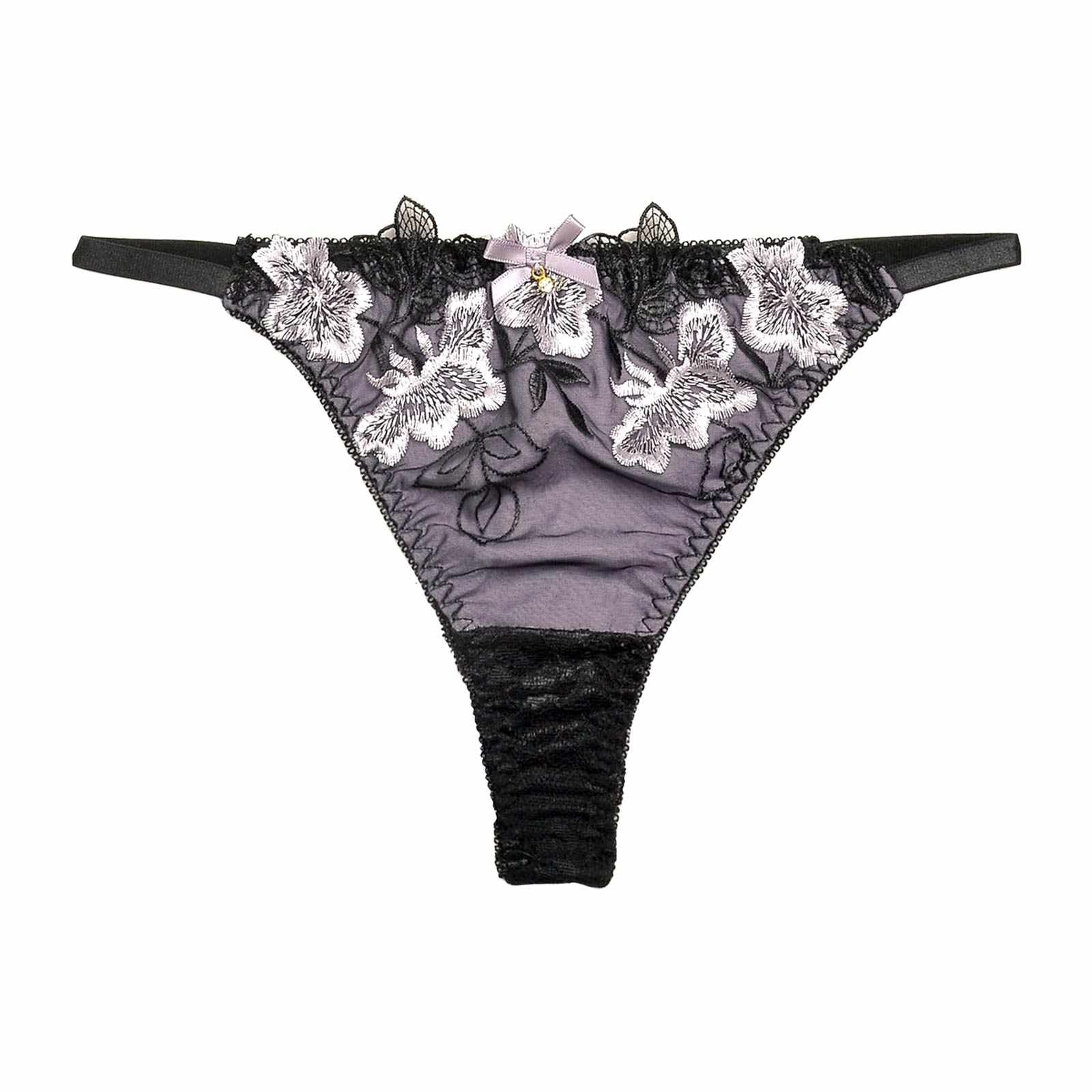 12/9再販!ダスティブルームエンブロイダリーバック透けTバックショーツ単品[おそろいショーツ]