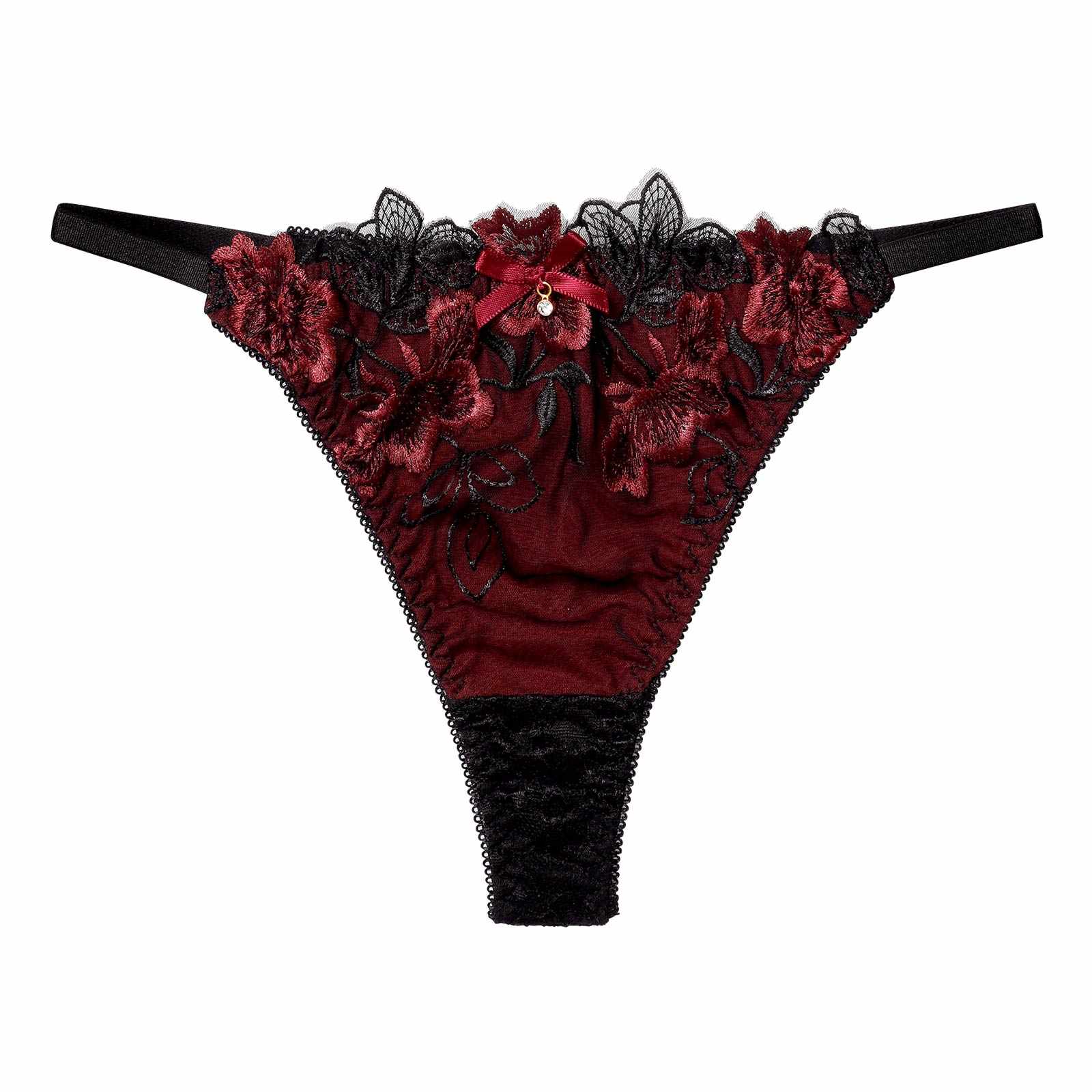 12/9再販!ダスティブルームエンブロイダリーバック透けTバックショーツ単品[おそろいショーツ]