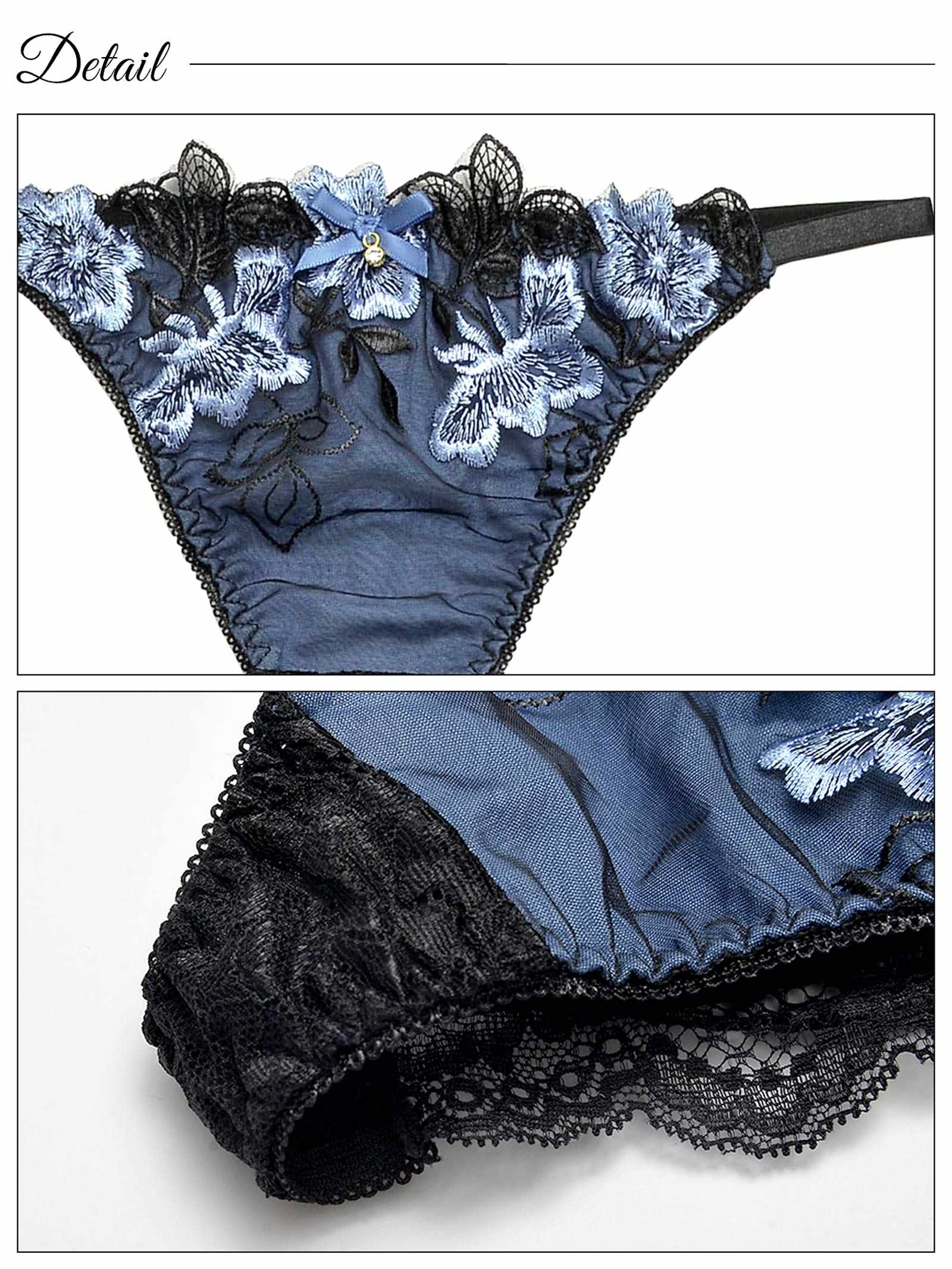 12/9再販!ダスティブルームエンブロイダリーバック透けTバックショーツ単品[おそろいショーツ]