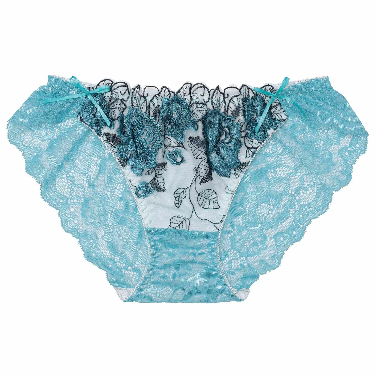 3/16再販!ゴージャスフラワーパールバック透けフルバックショーツ単品[おそろいショーツ]