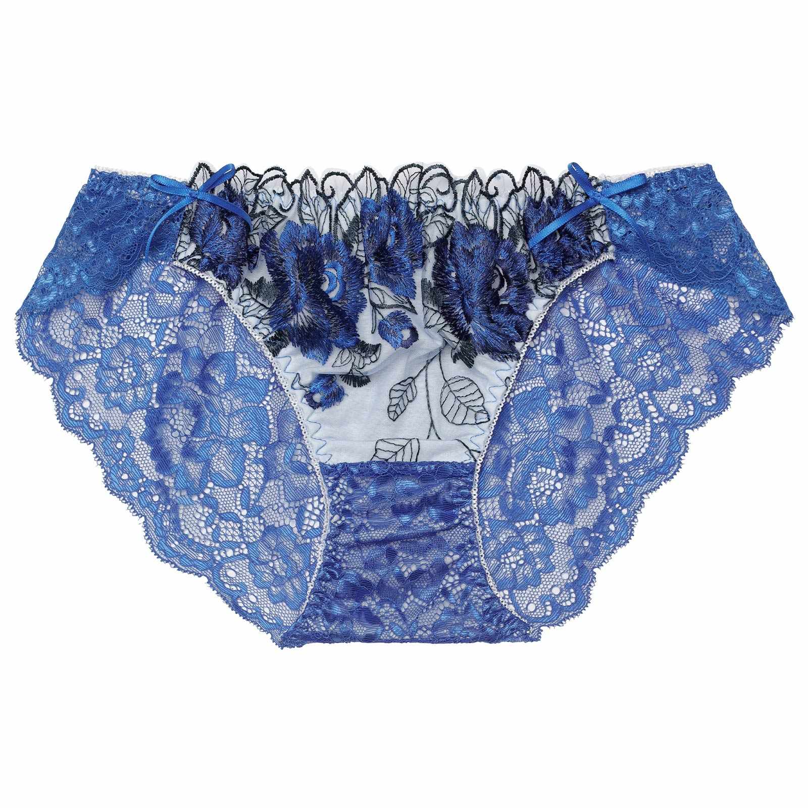 3/16再販!ゴージャスフラワーパールバック透けフルバックショーツ単品[おそろいショーツ]