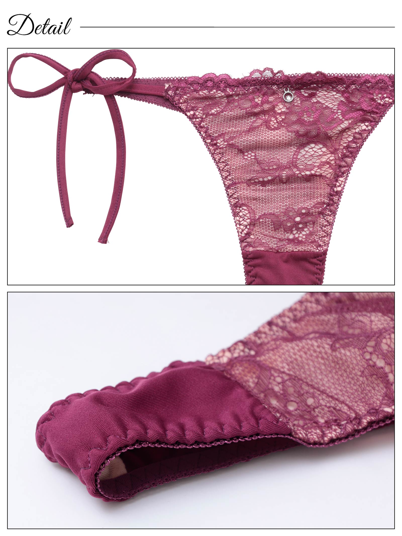 5/14再販!ディープフルールレースサイド紐Tバックショーツ単品[おそろいショーツ]