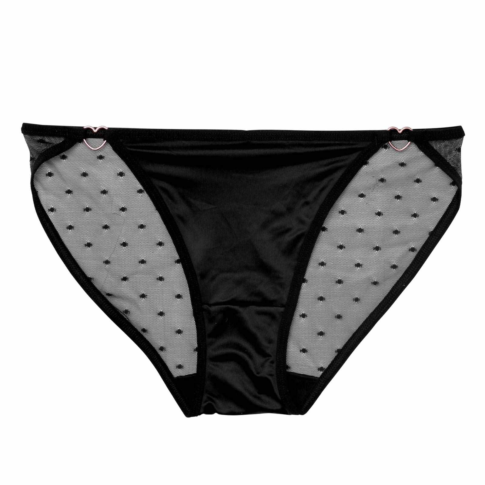 ドットシアーハートリングバック透けフルバックショーツ単品