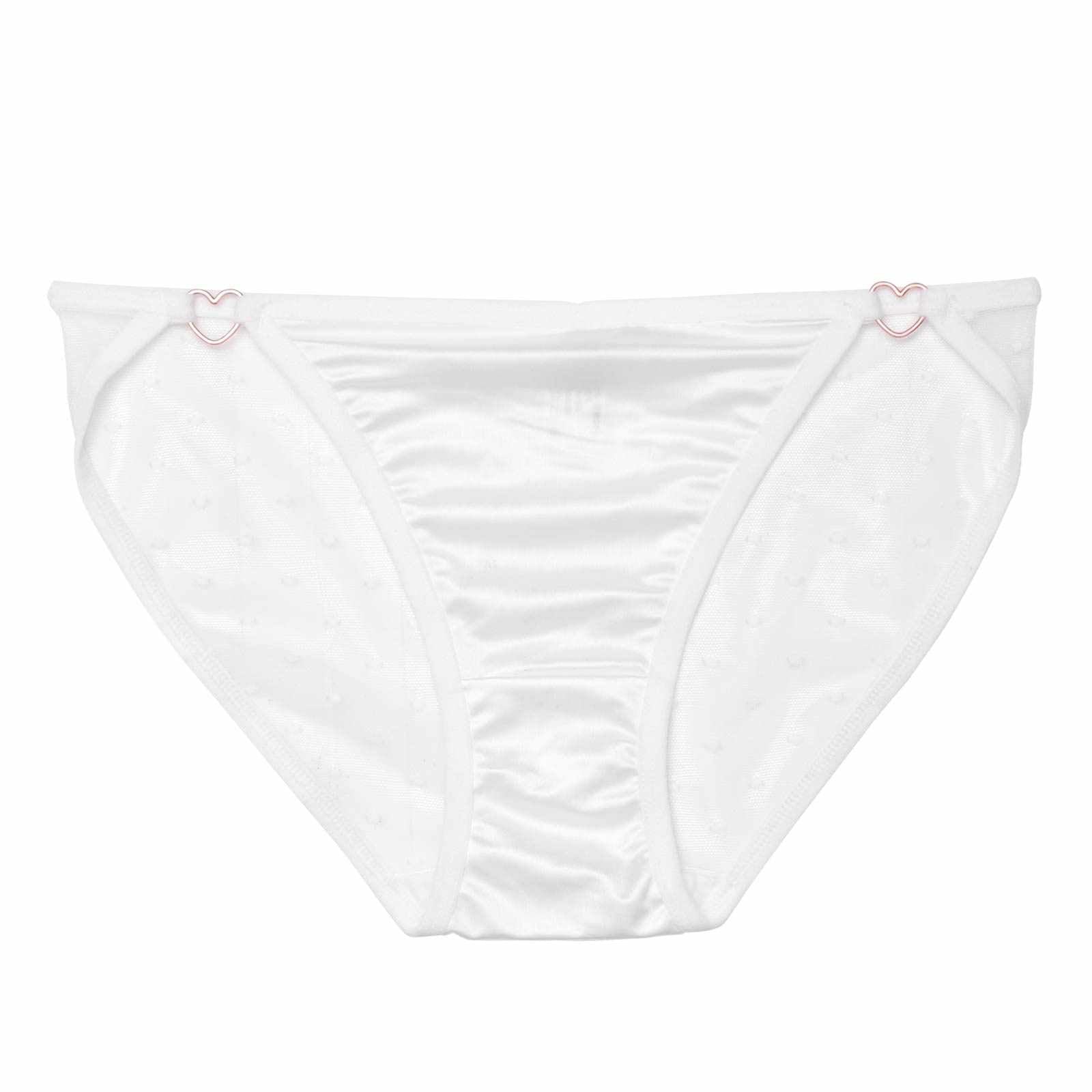 ドットシアーハートリングバック透けフルバックショーツ単品