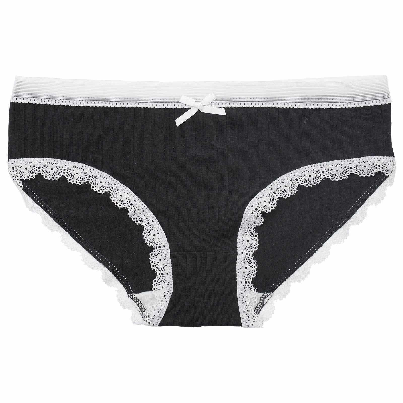 バイカラーキュートレースフルバックショーツ単品