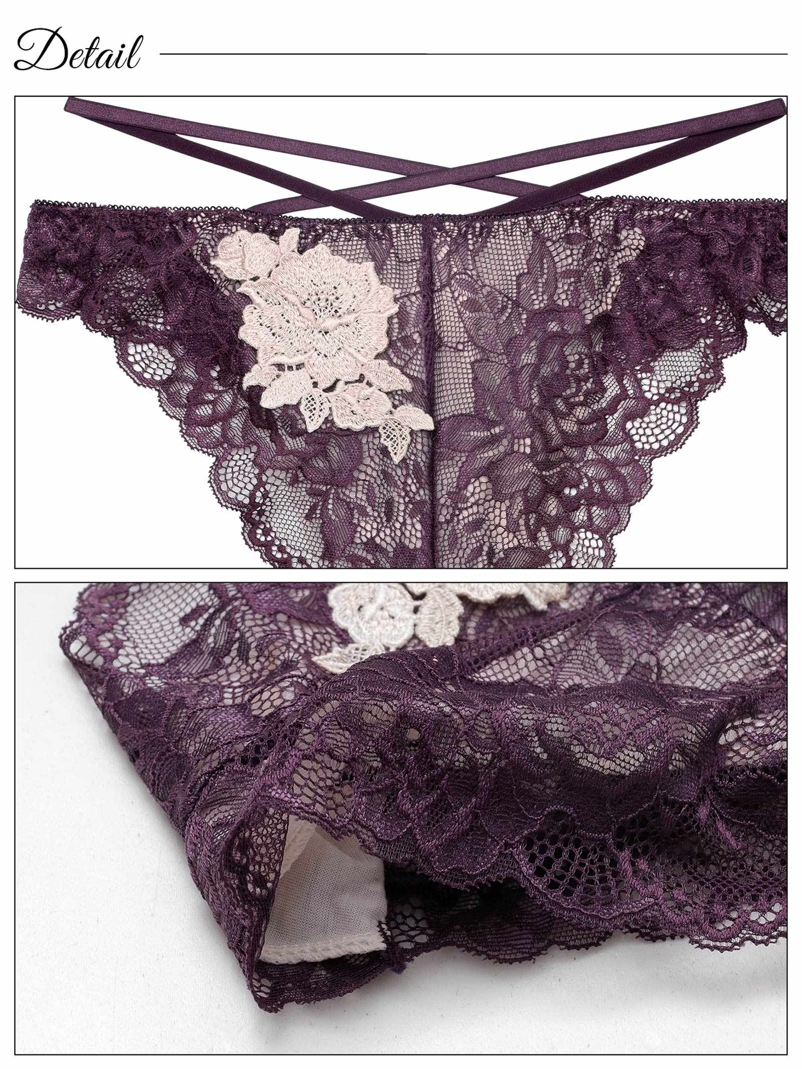 12/10新作!クラシックレーシィローズバック透けTバックショーツ単品[おそろいショーツ]