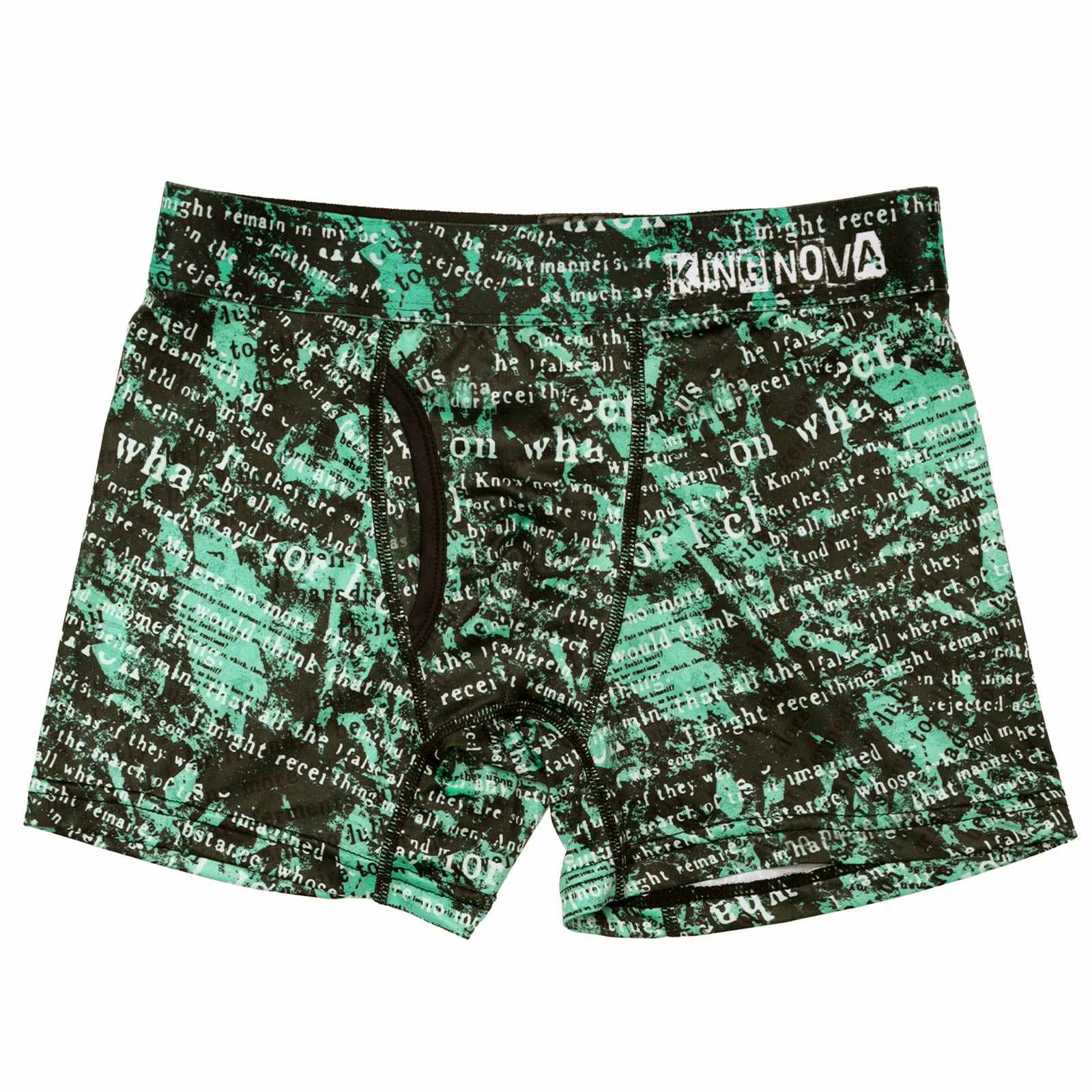 英字プリント男性用ボクサーパンツ