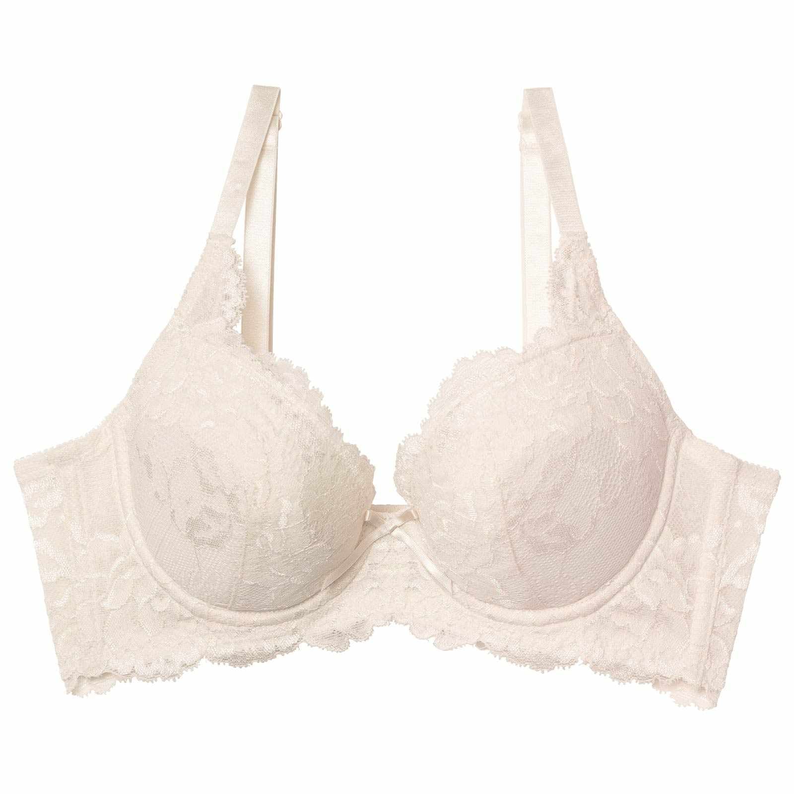 ベーシックフラワーレース育乳脇高ブラジャー単品