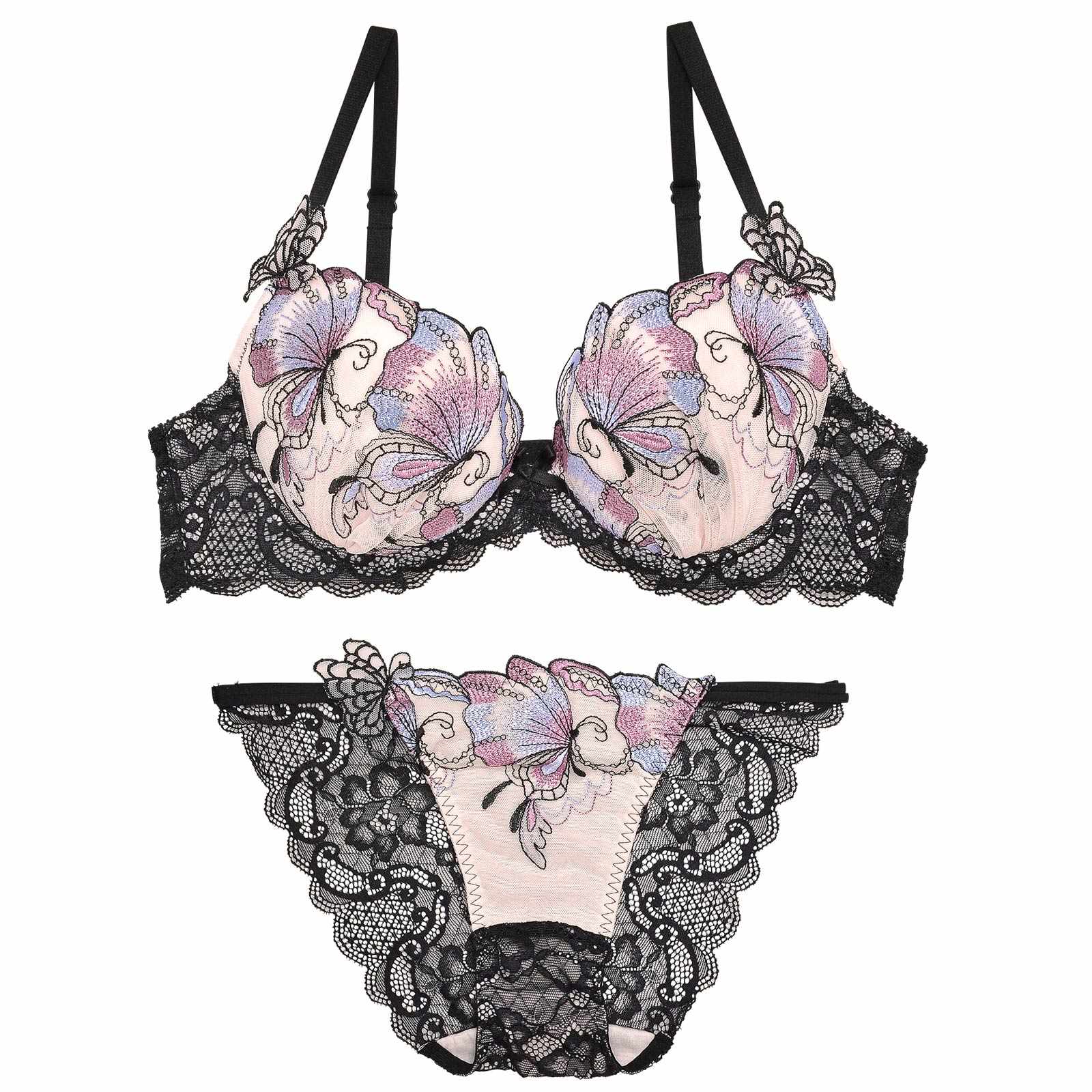 11/22再販!【Reinest】セレスティアルバタフライブラジャー&バック透けフルバックショーツ