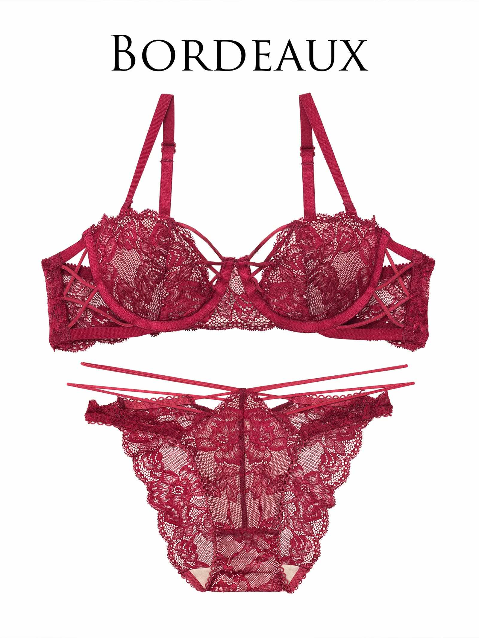 10/15新作!【Reinest】ラビリンスコードレースブラジャー&バック透けフルバックショーツ