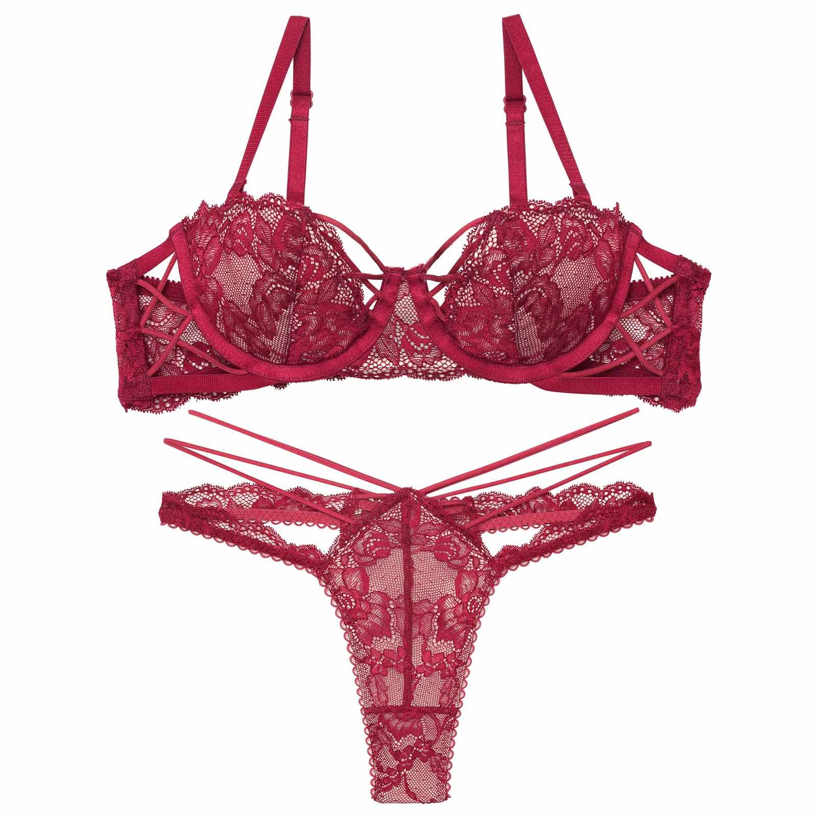 10/15新作!【Reinest】ラビリンスコードレースブラジャー&バック透けTバックショーツ