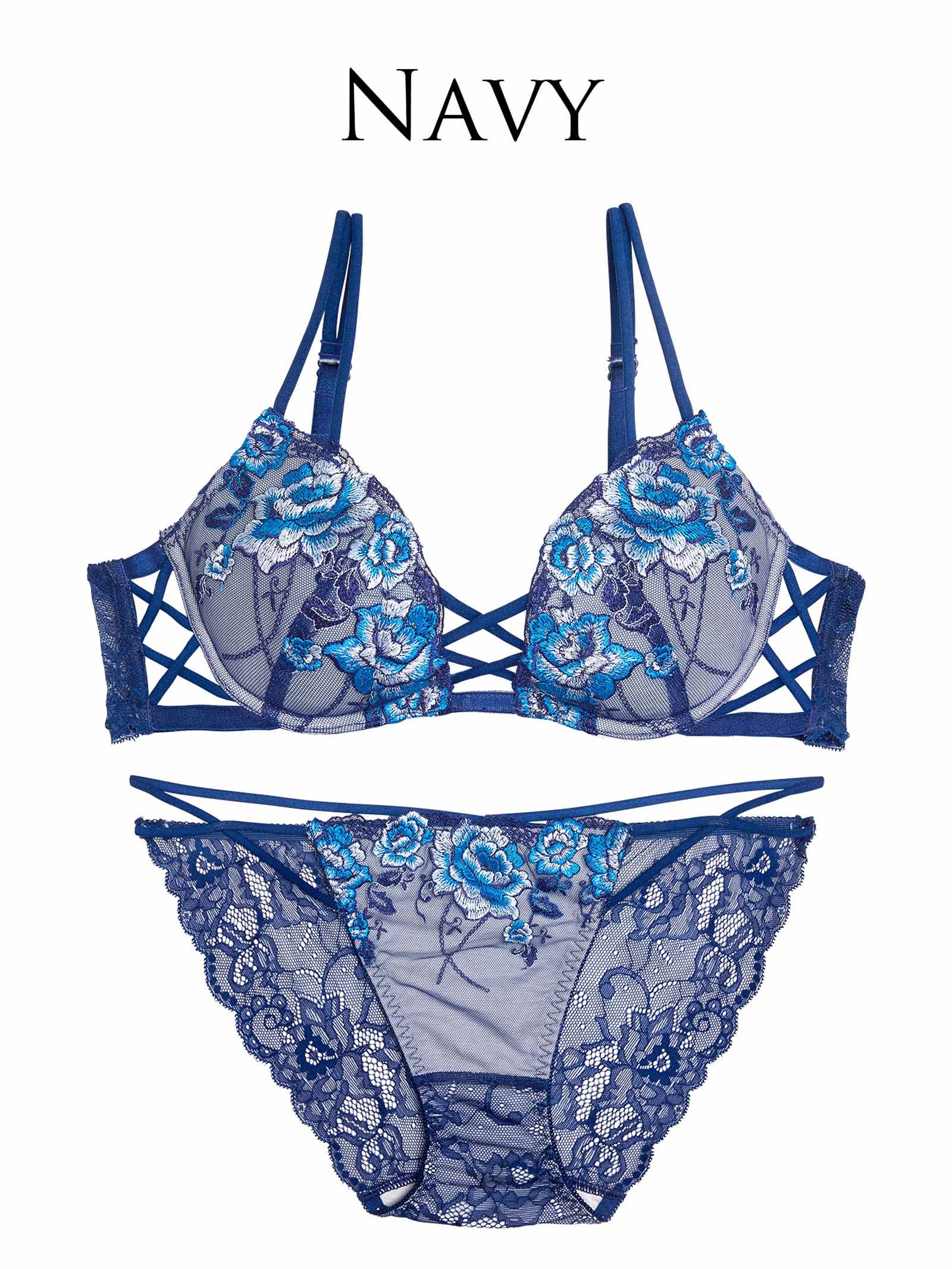 11/3新作!【Reinest】リュクスピオニークロスブラジャー&バック透けフルバックショーツ