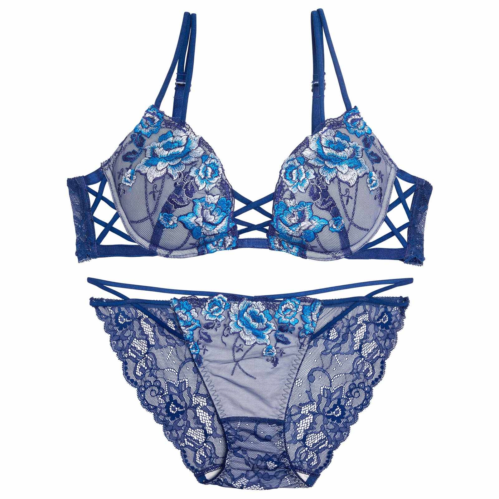 12/11再販!【Reinest】リュクスピオニークロスブラジャー&バック透けフルバックショーツ