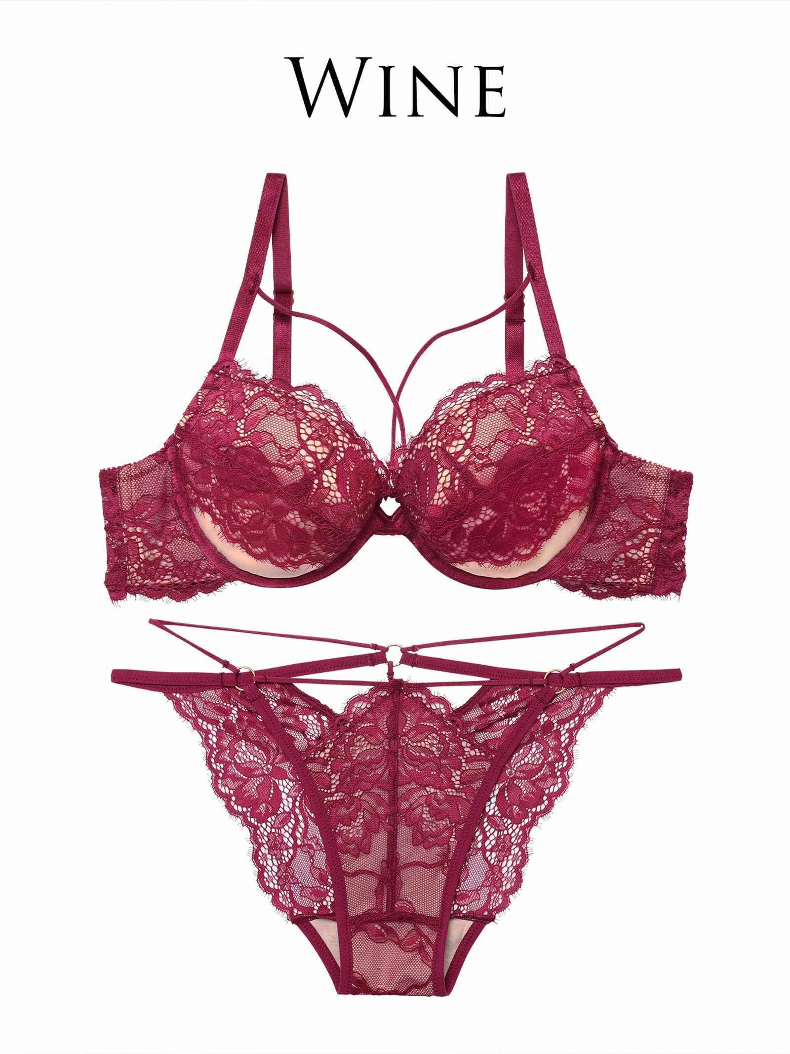 2/13新作!【Reinest】アグレアーブルレースコードブラジャー&バック透けフルバックショーツ