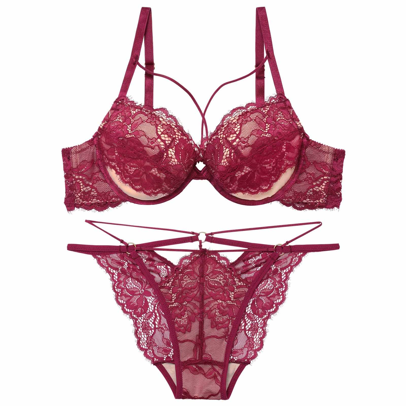 【予約:2/17より順次発送】2/13新作!【Reinest】アグレアーブルレースコードブラジャー&バック透けフルバックショーツ