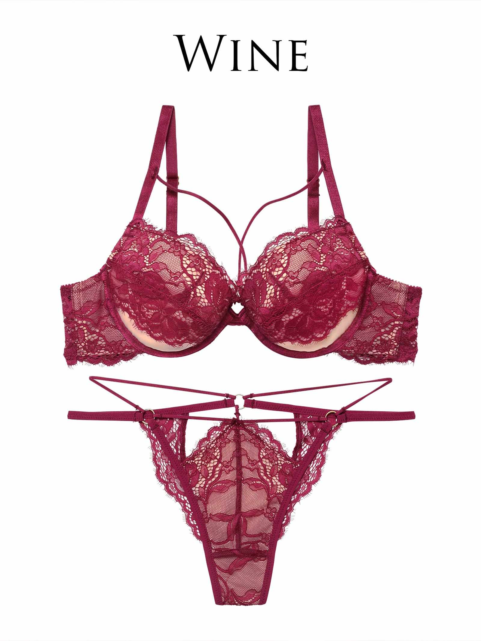 【予約:2/17より順次発送】2/13新作!【Reinest】アグレアーブルレースコードブラジャー&バック透けTバックショーツ