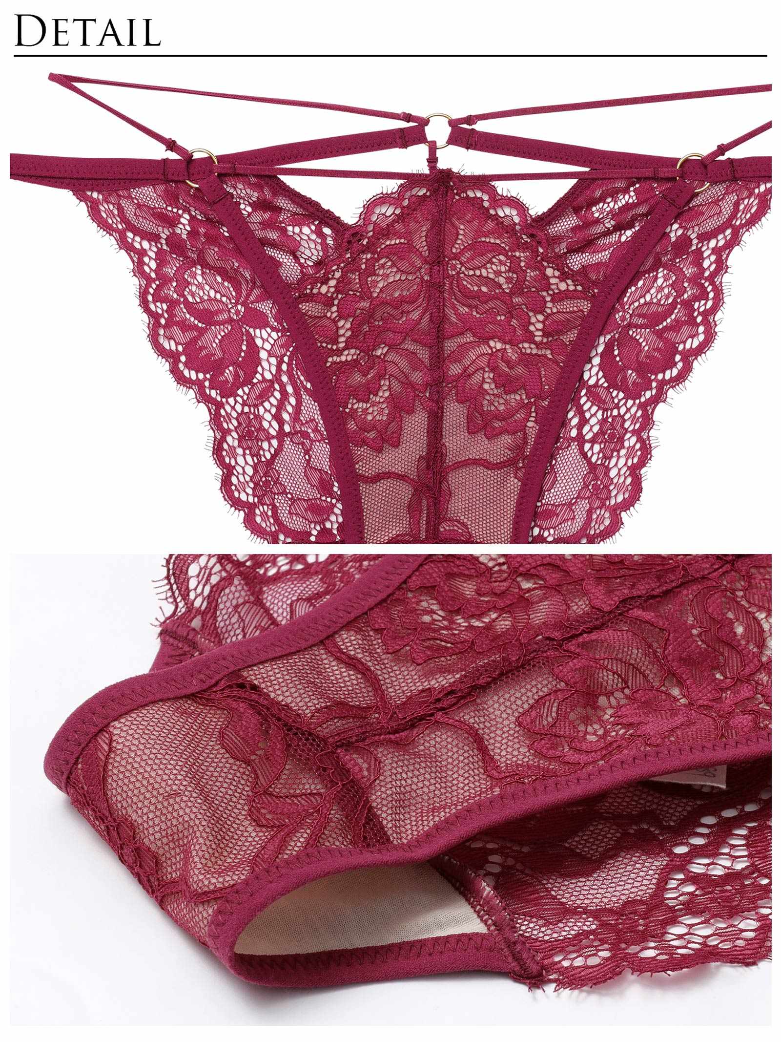 【予約:2/17より順次発送】2/13新作!【Reinest】アグレアーブルレースコードバック透け選べるショーツ[おそろいショーツ]