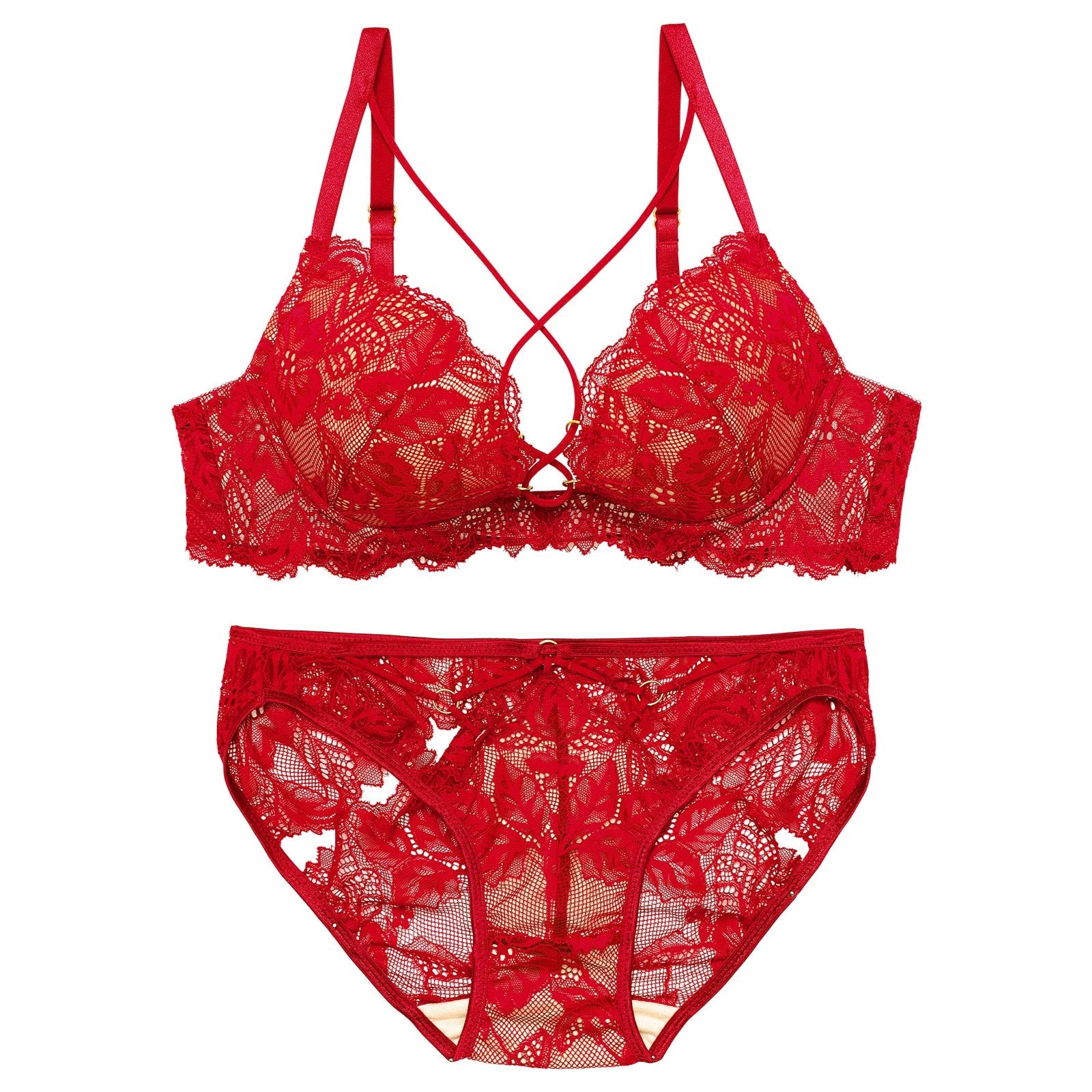 10/11再販!【Reinest】スピンドルレーシィカットブラジャー&バック透けフルバックショーツ