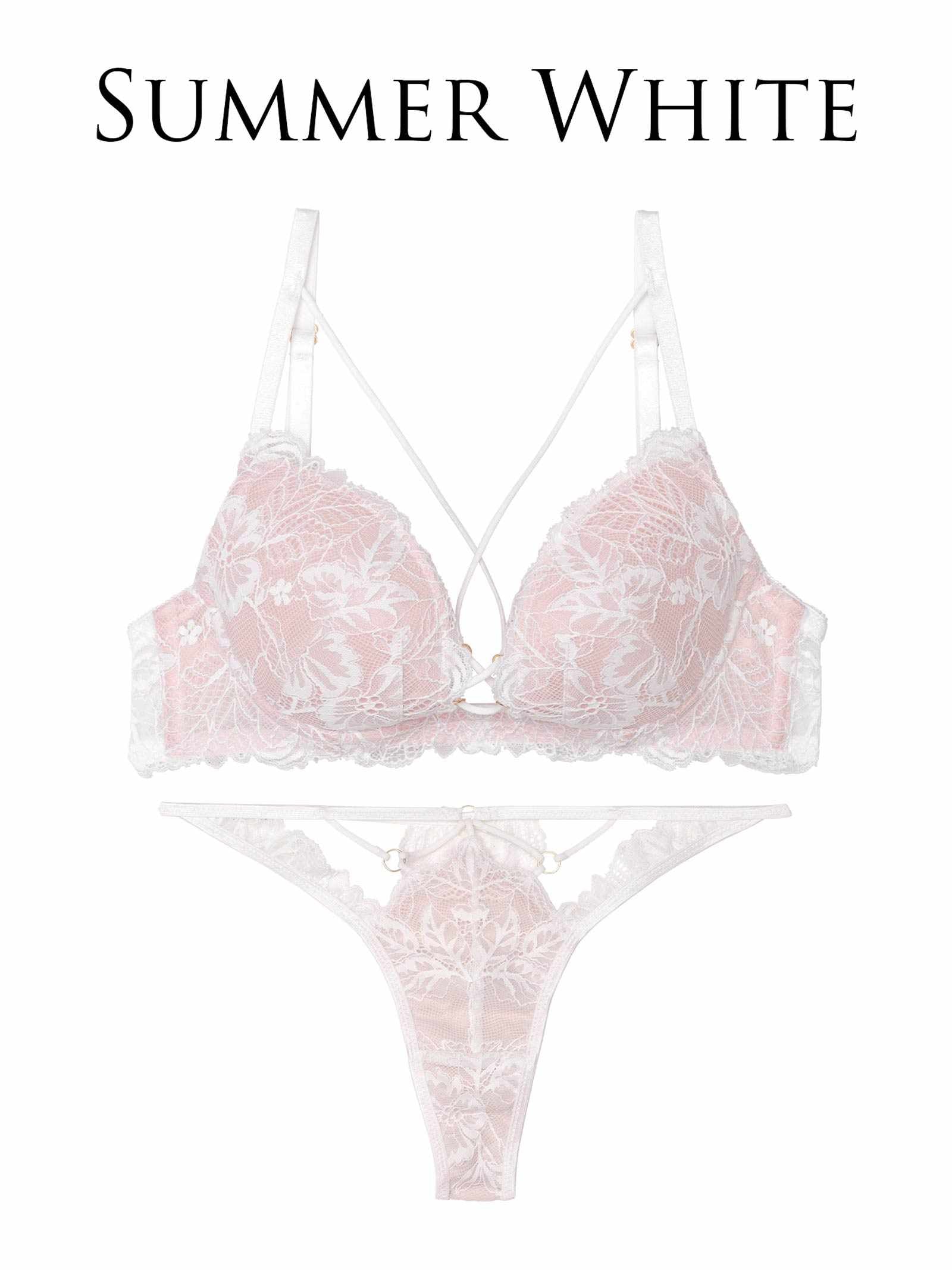 7/4新作!!【永尾まりや着用】【Reinest】スピンドルレーシィカットブラジャー&バック透けTバックショーツ