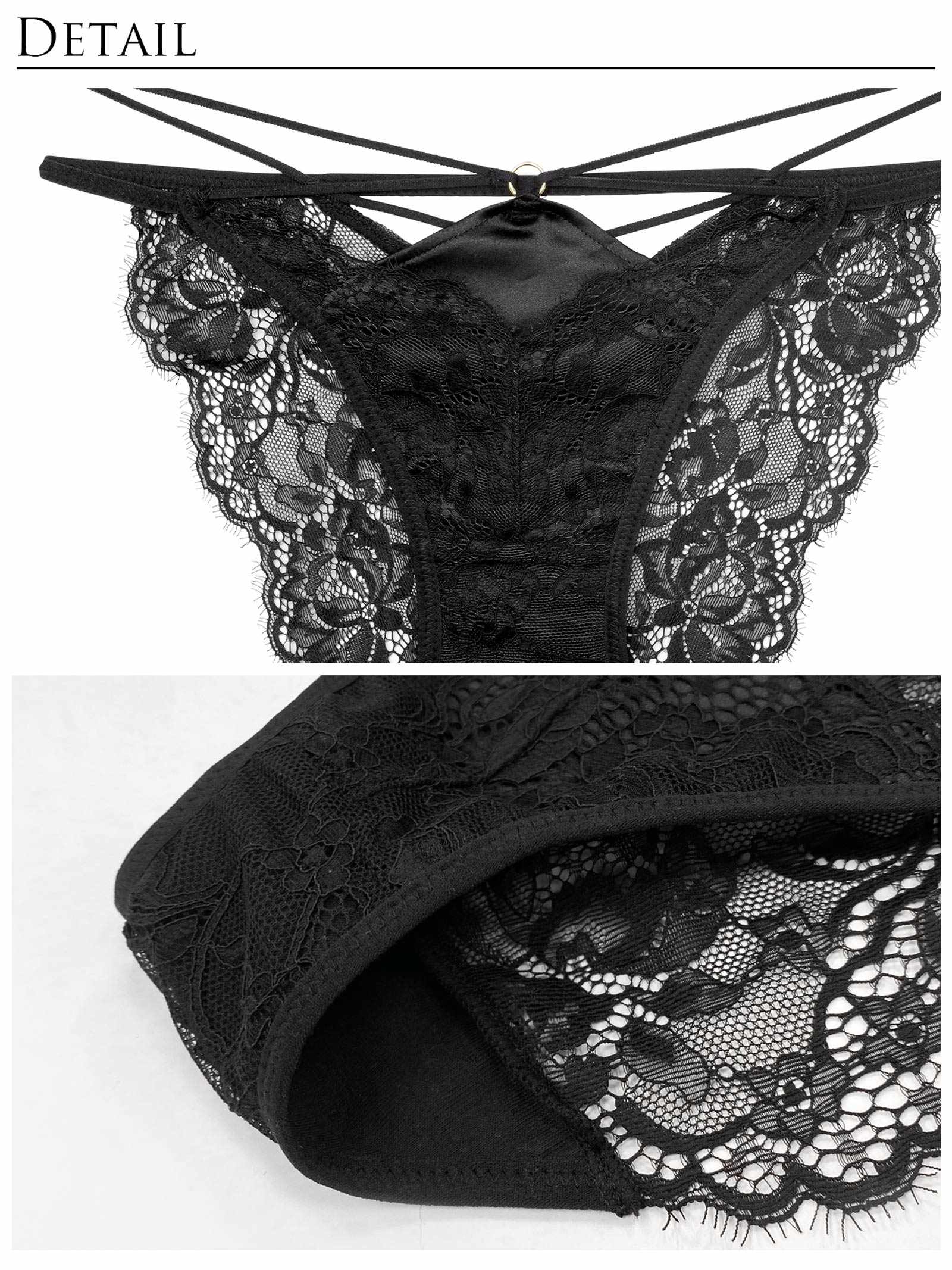 10/1新作!【Reinest】スパイシーサテンレーシィバック透け選べるショーツ[おそろいショーツ]