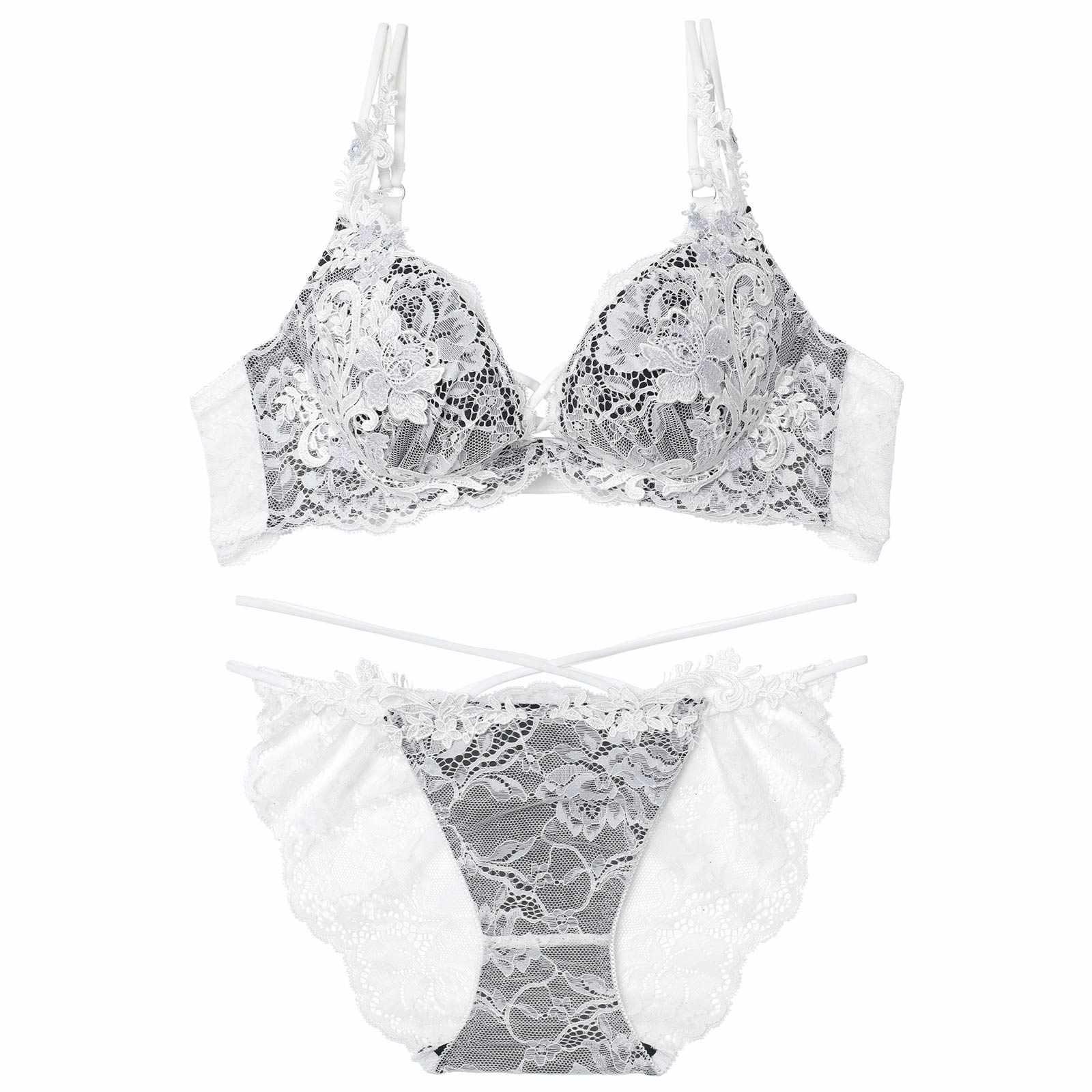 3/14再販!【Reinest】ロイヤルブルームレースブラジャー&バック透けフルバックショーツ