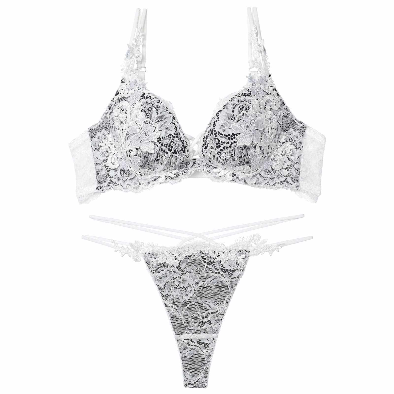 11/12新作!【Reinest】ロイヤルブルームレースブラジャー&バック透けTバックショーツ