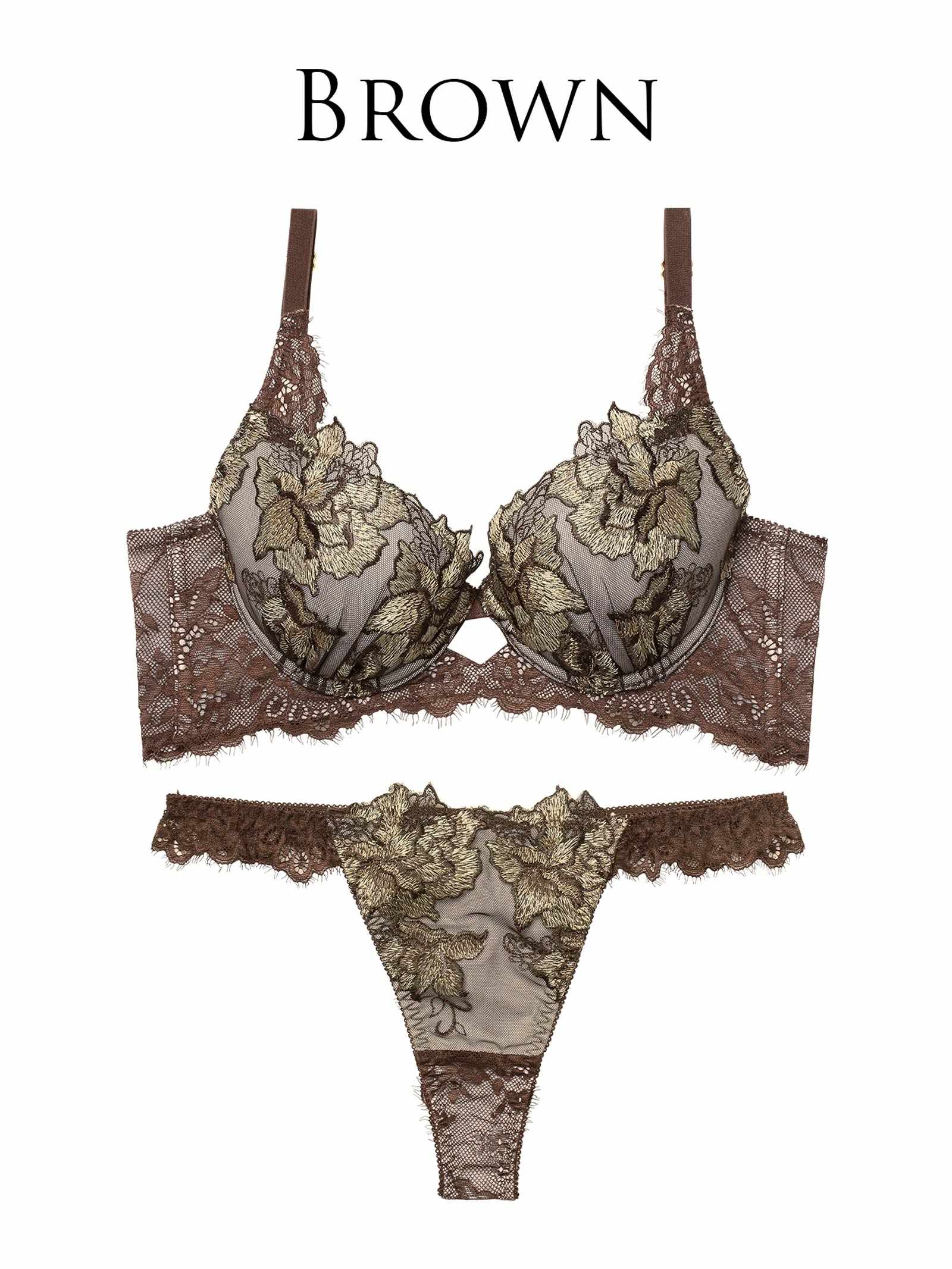 12/19新作!【Reinest】シャルムローズレース育乳脇高★魔法のブラジャー&バック透けTバックショーツ