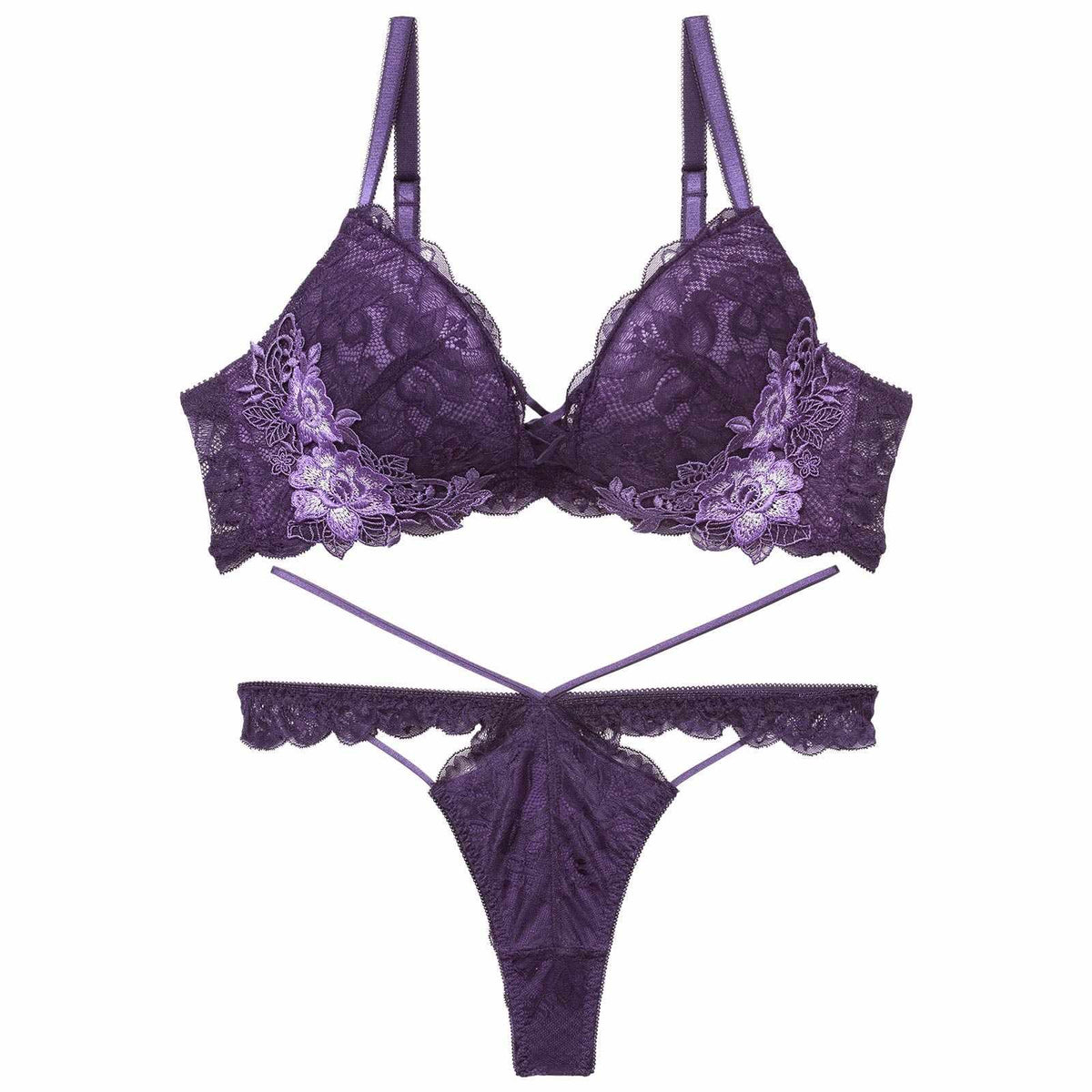 【永尾まりや着用】【Reinest】ボタニカルレースアップカットブラジャー&バック透けTバックショーツ - 【公式】247Lingerie