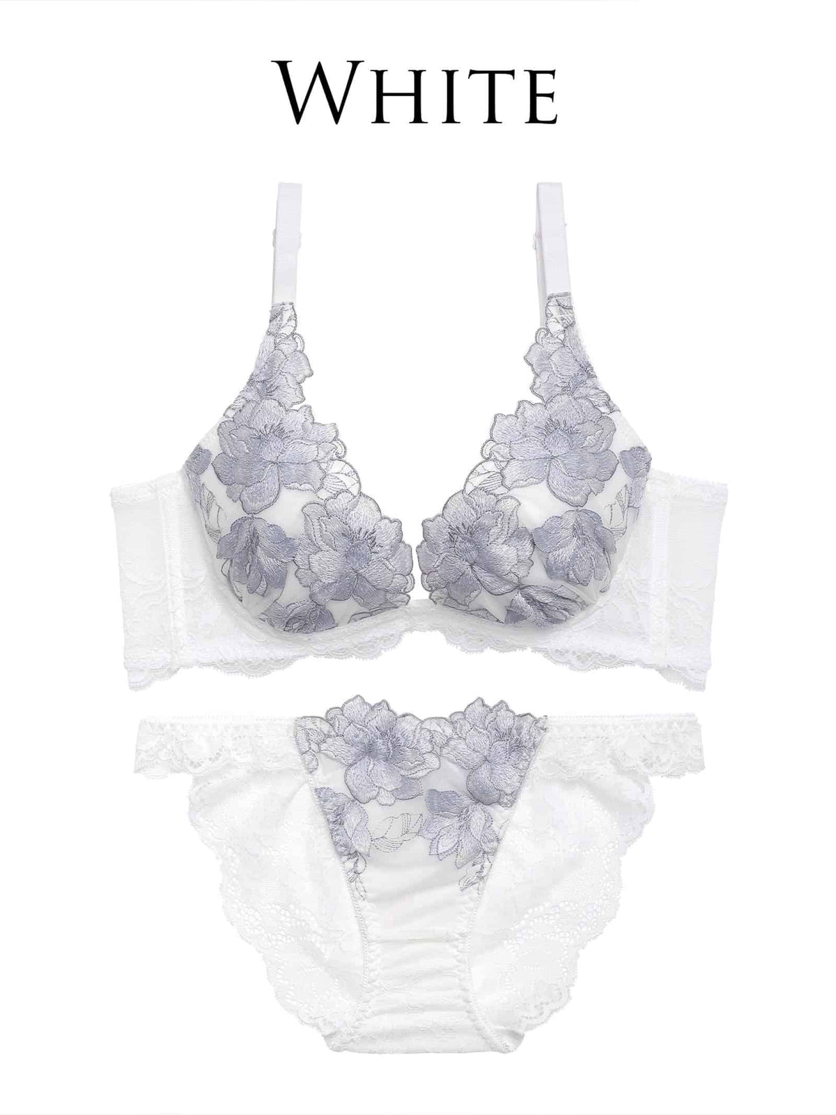 10/9新作!【Reinest】プレシャスブルームレース育乳脇高★魔法のブラジャー&バック透けフルバックショーツ