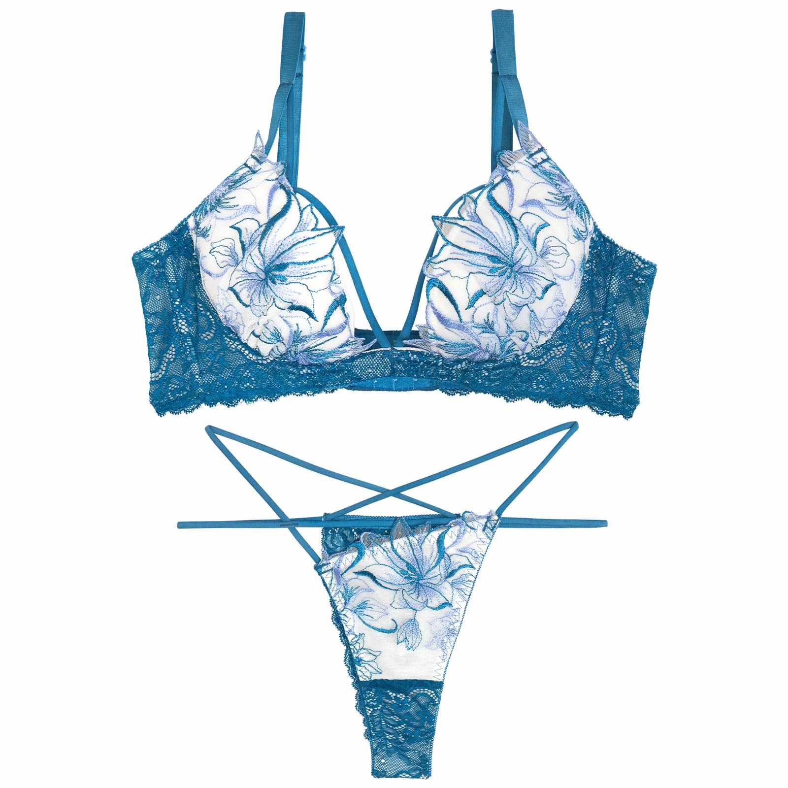 【永尾まりや着用】【Reinest】ミューズリリーカットレーシィ育乳脇高★魔法のブラジャー&バック透けTバックショーツ