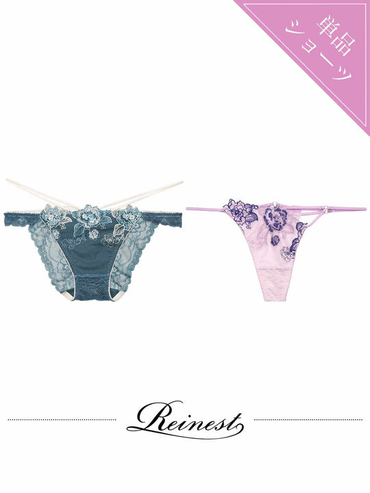 【Reinest】バイカラーヴィンテージローズバック透け選べるショーツ[おそろいショーツ]