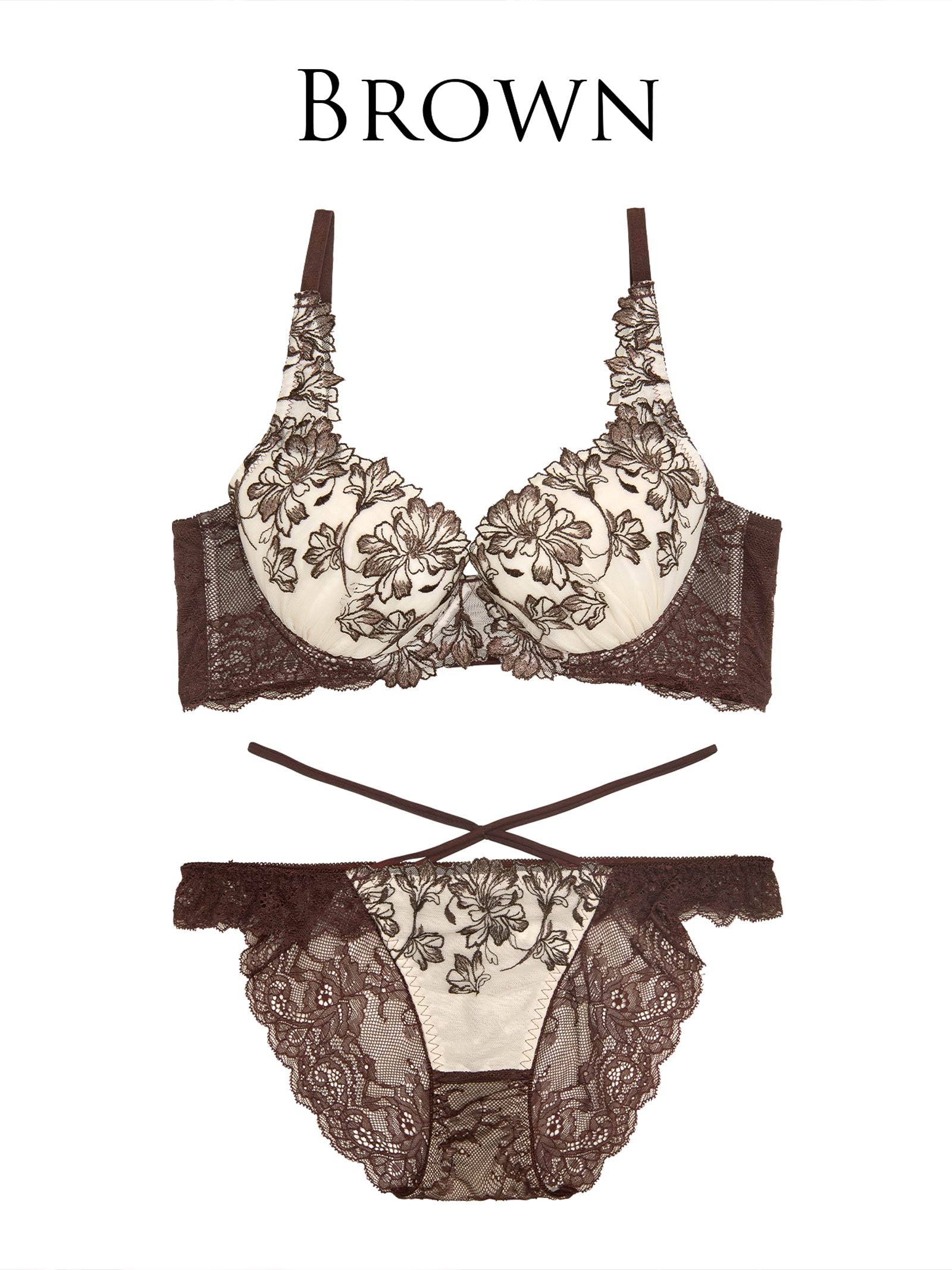 10/27新作!【永尾まりや着用】【Reinest】ビューティフォールフラワーブラジャー&バック透けフルバックショーツ［大人気］