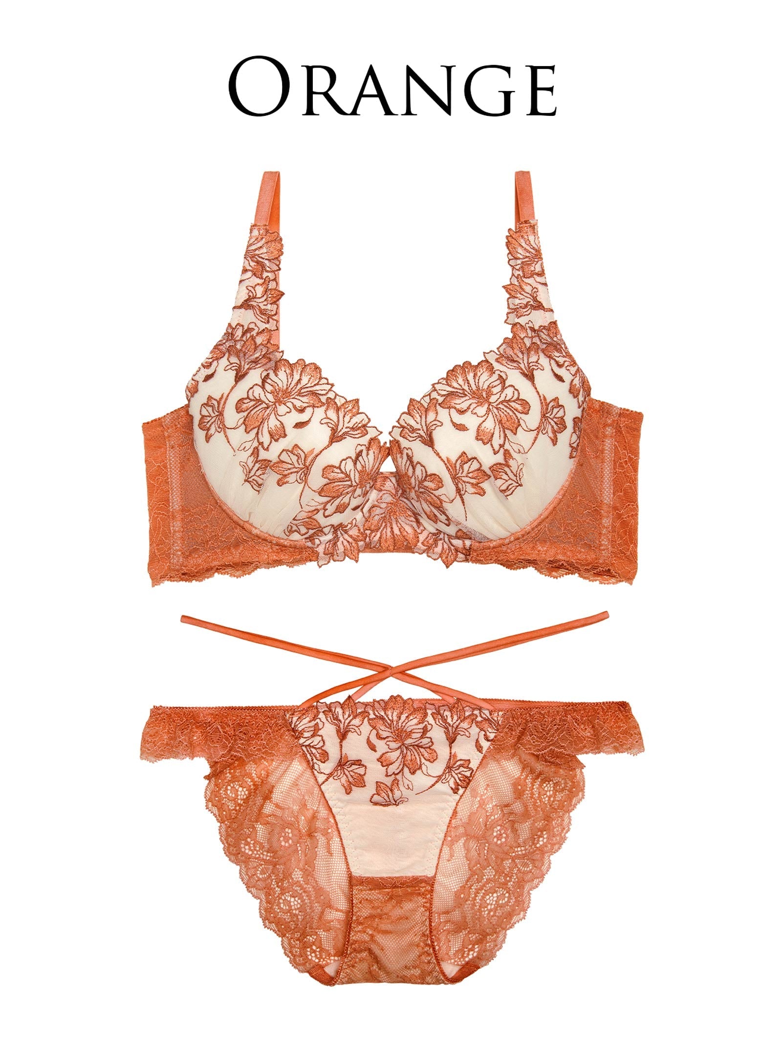 10/27新作!【永尾まりや着用】【Reinest】ビューティフォールフラワーブラジャー&バック透けフルバックショーツ［大人気］