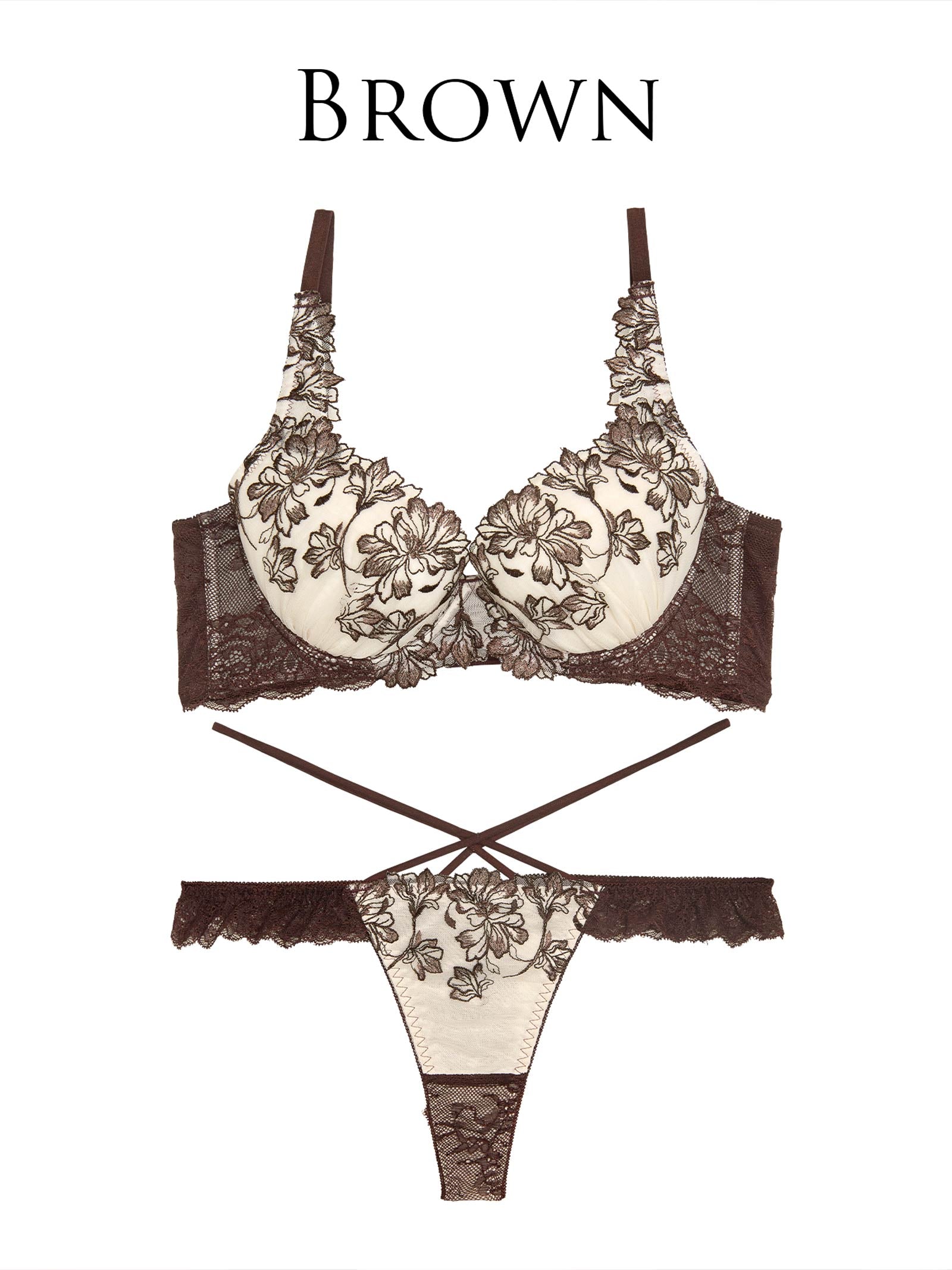 10/27新作!【永尾まりや着用】【Reinest】ビューティフォールフラワーブラジャー&バック透けTバックショーツ［大人気］