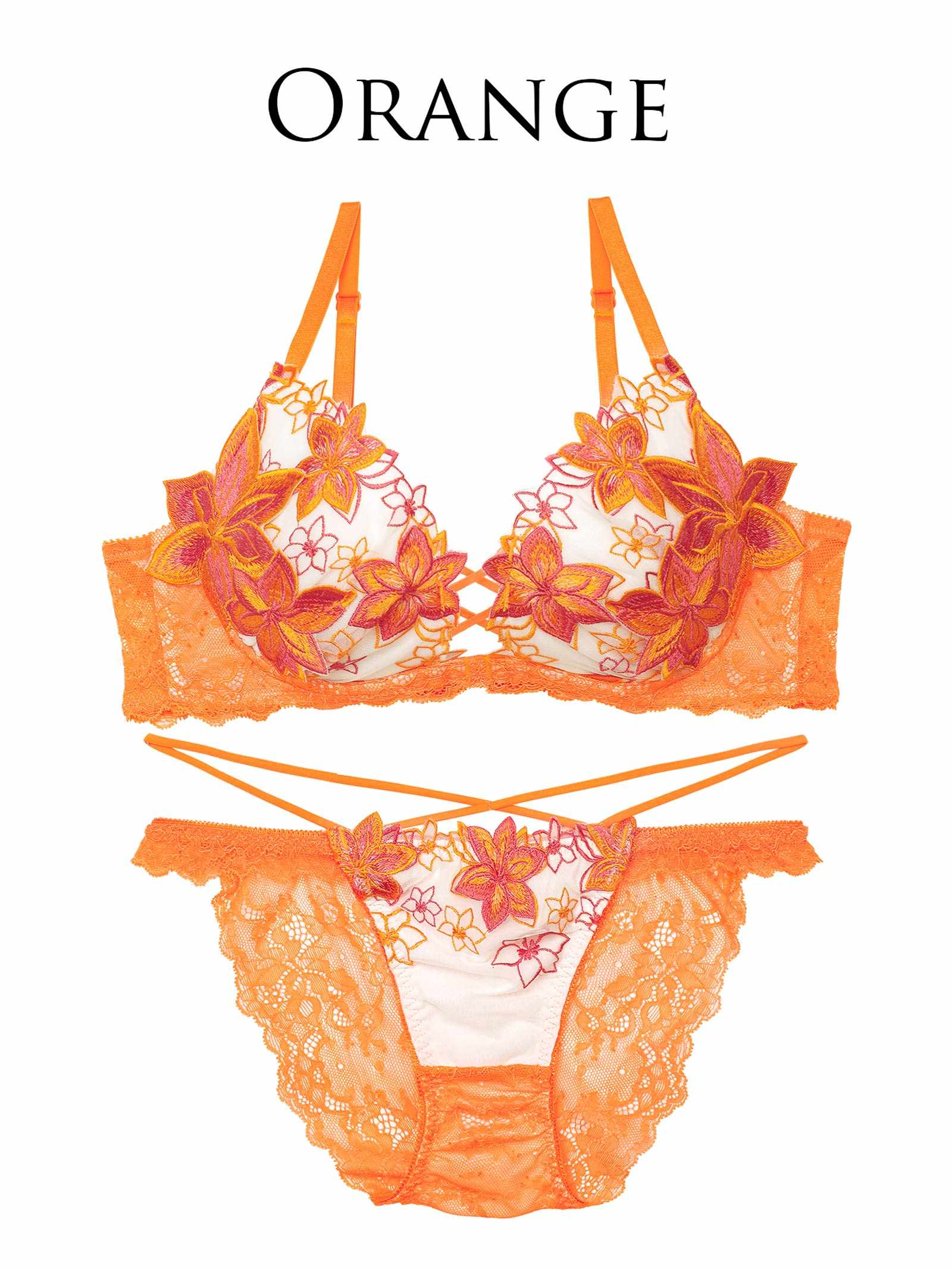 8/6新作!【永尾まりや着用】【Reinest】ラグジュアリー クレマチスブラジャー&バック透けフルバックショーツ