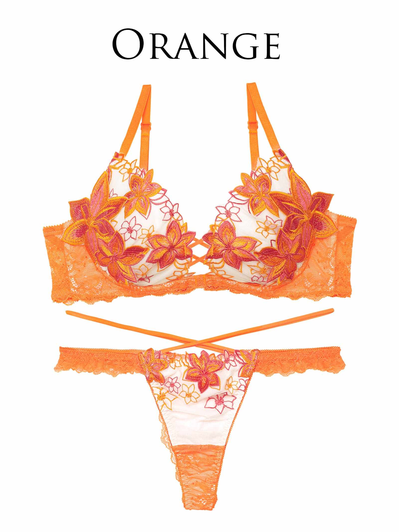 8/6新作!【永尾まりや着用】【Reinest】ラグジュアリー クレマチスブラジャー&バック透けTバックショーツ