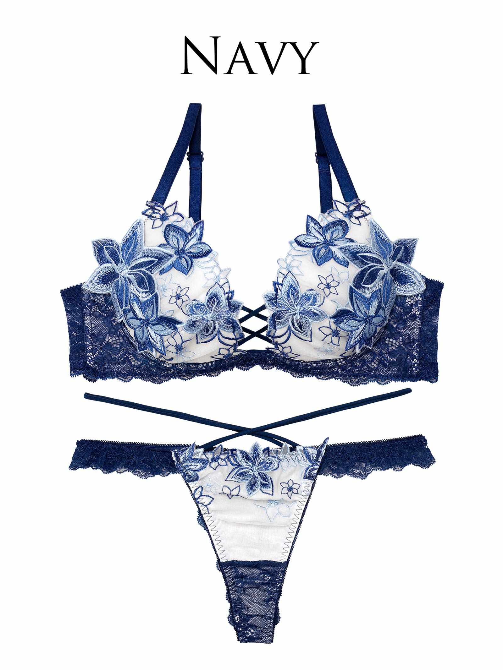 8/6新作!【永尾まりや着用】【Reinest】ラグジュアリー クレマチスブラジャー&バック透けTバックショーツ