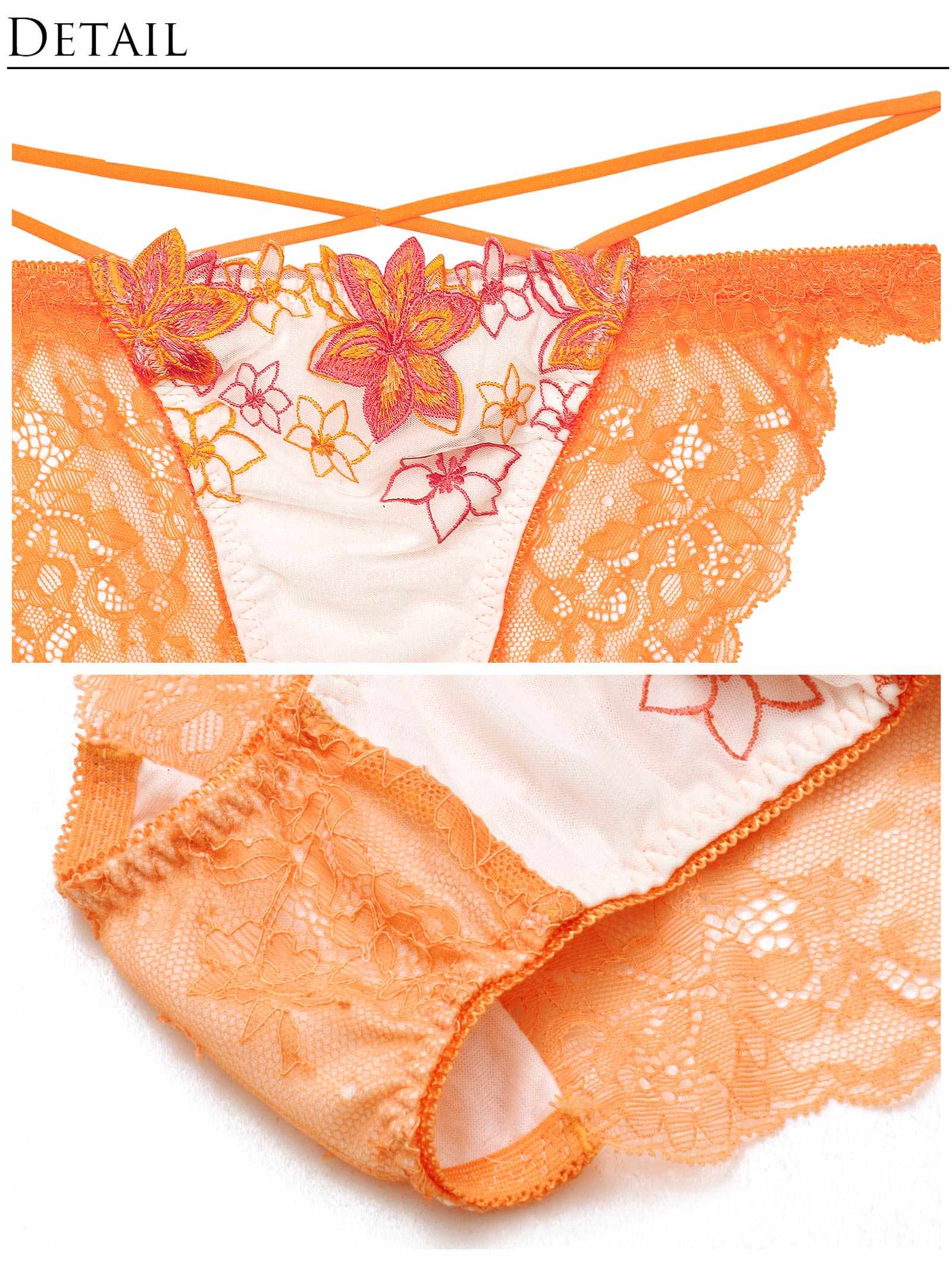 8/6新作!【Reinest】ラグジュアリー クレマチスバック透け選べるショーツ[おそろいショーツ]