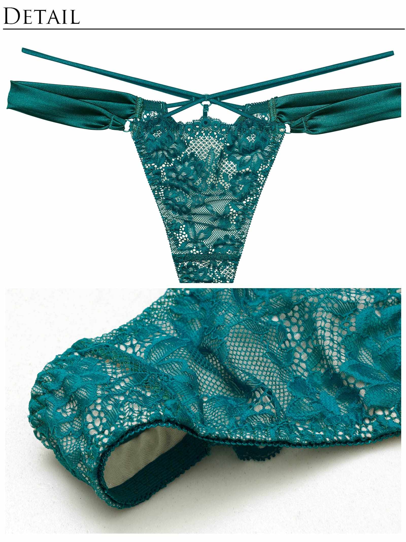 10/8新作!【Reinest】グラマラスサテンコードバック透け選べるショーツ[おそろいショーツ]