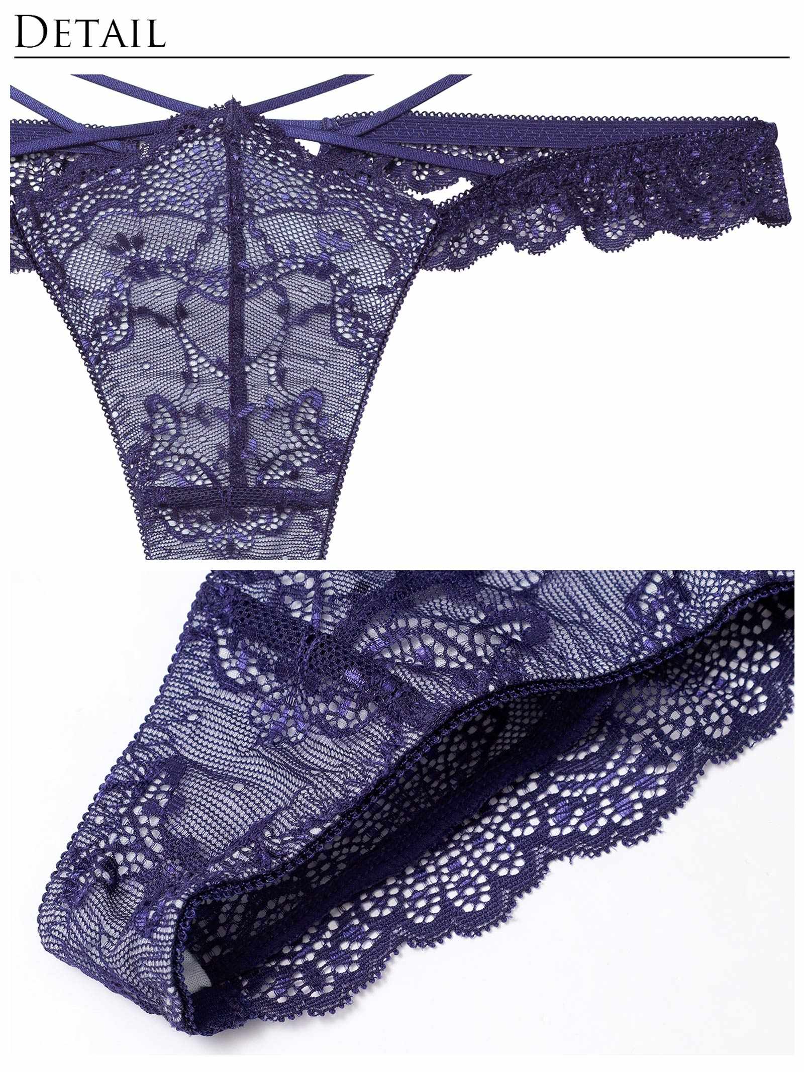 12/17新作!【Reinest】ラグジュアリーレースアップバック透け選べるショーツ[おそろいショーツ]