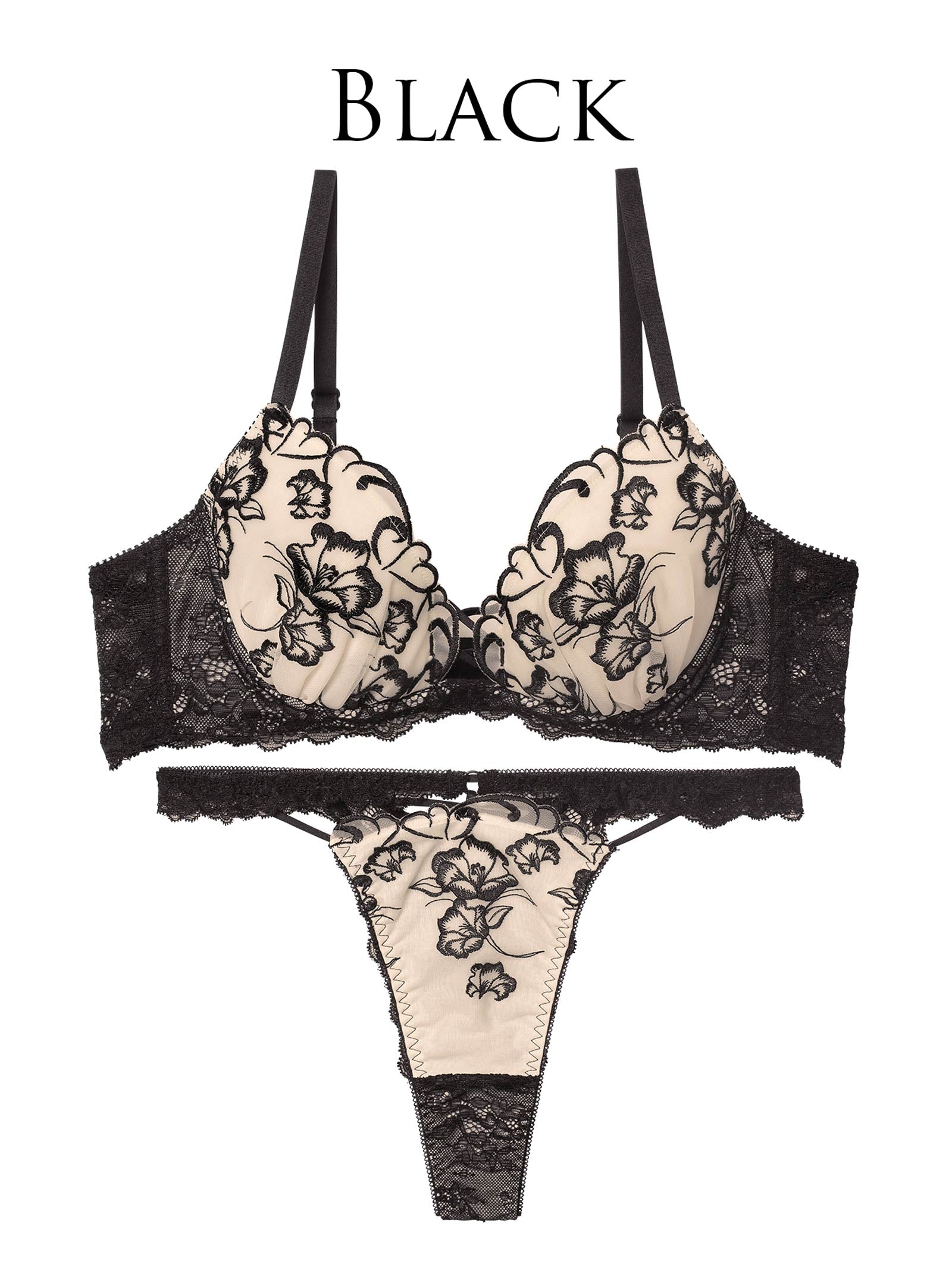 1/5新作!【永尾まりや着用】【Reinest】クレールフィーユレースアップブラジャー&バック透けTバックショーツ