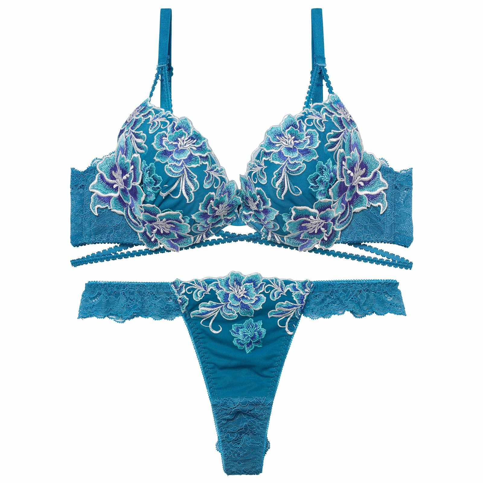 1/26新作!【Reinest】グラマラスブーケコードブラジャー＆バック透けTバックショーツ