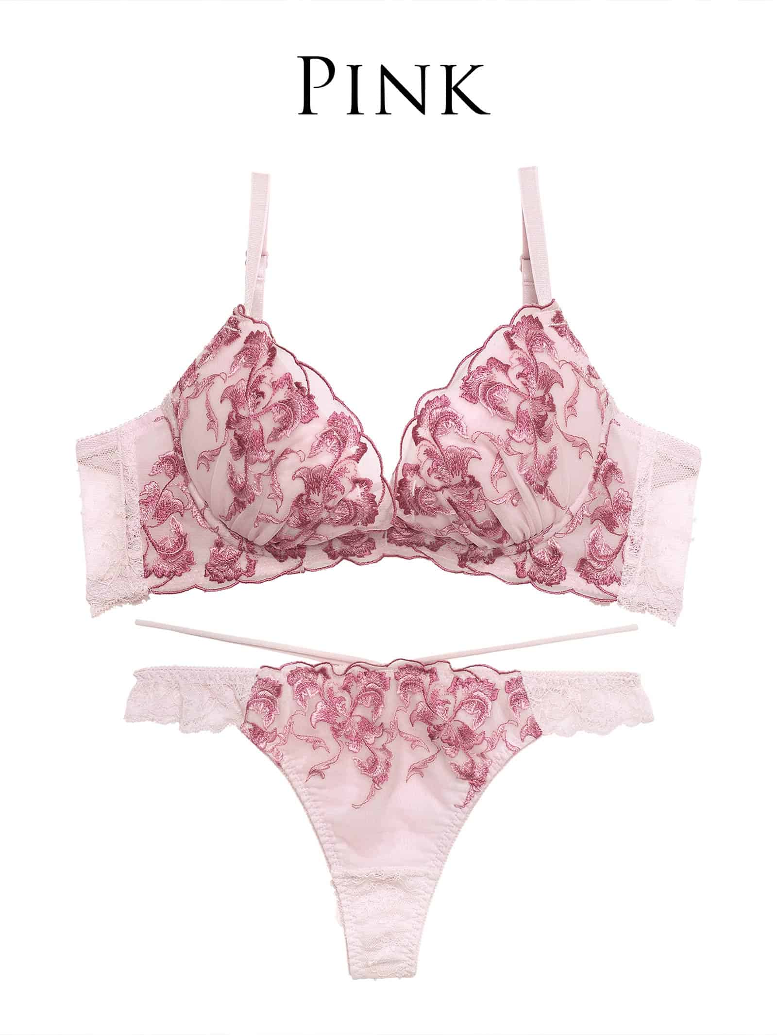 10/2新作!【Reinest】ヴィーナスペタルブラジャー&バック透けTバックショーツ